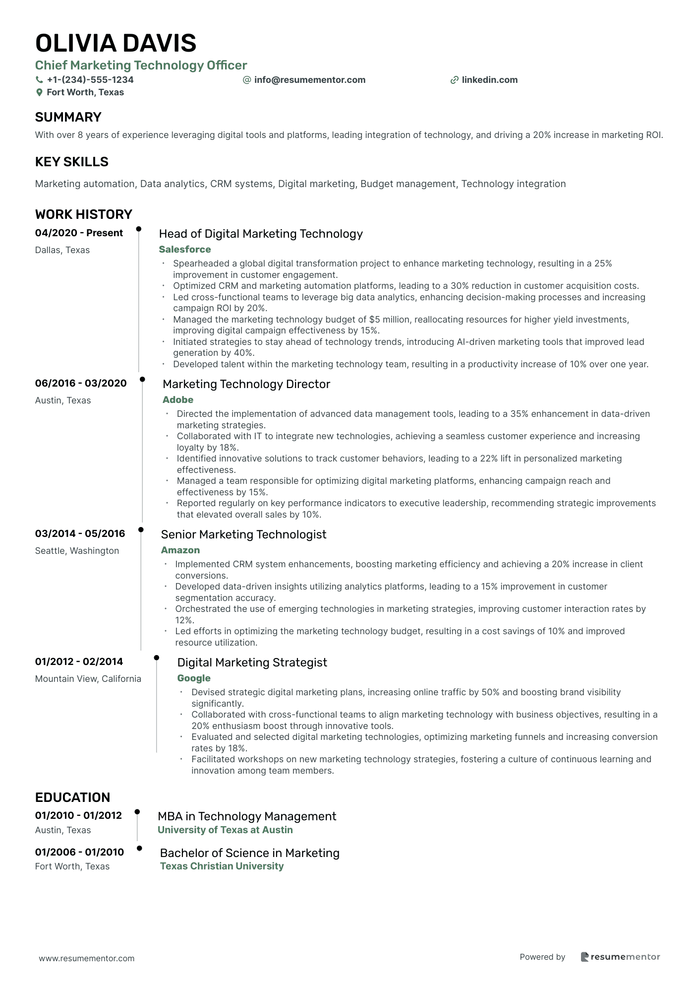 Chief Marketing Technology Officer