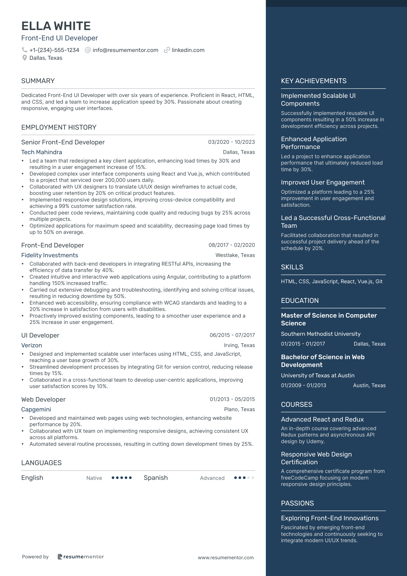 Front End UI Developer