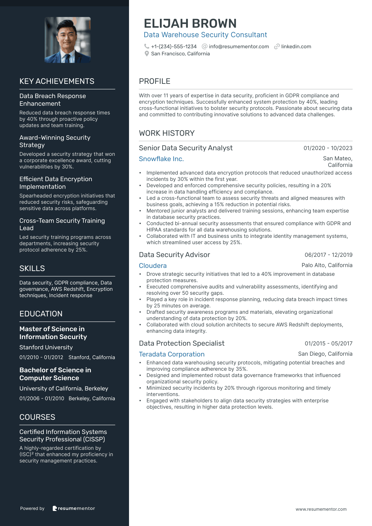 Data Warehouse Security Consultant