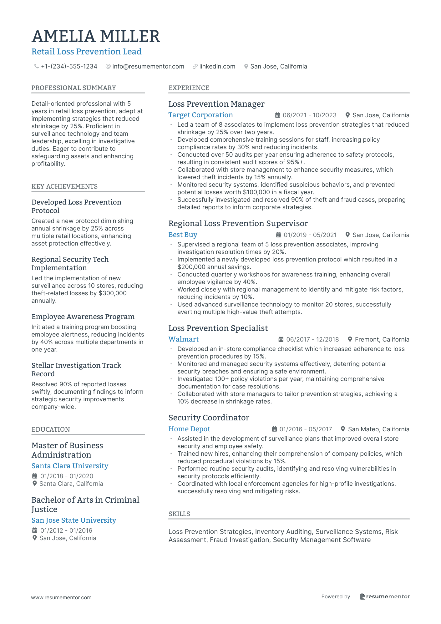 Retail Loss Prevention Lead
