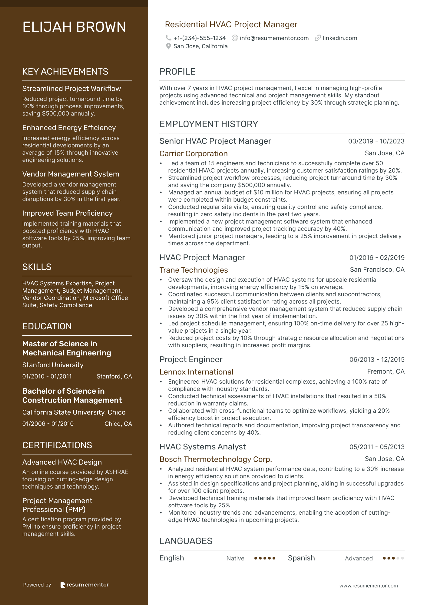 Residential HVAC Project Manager