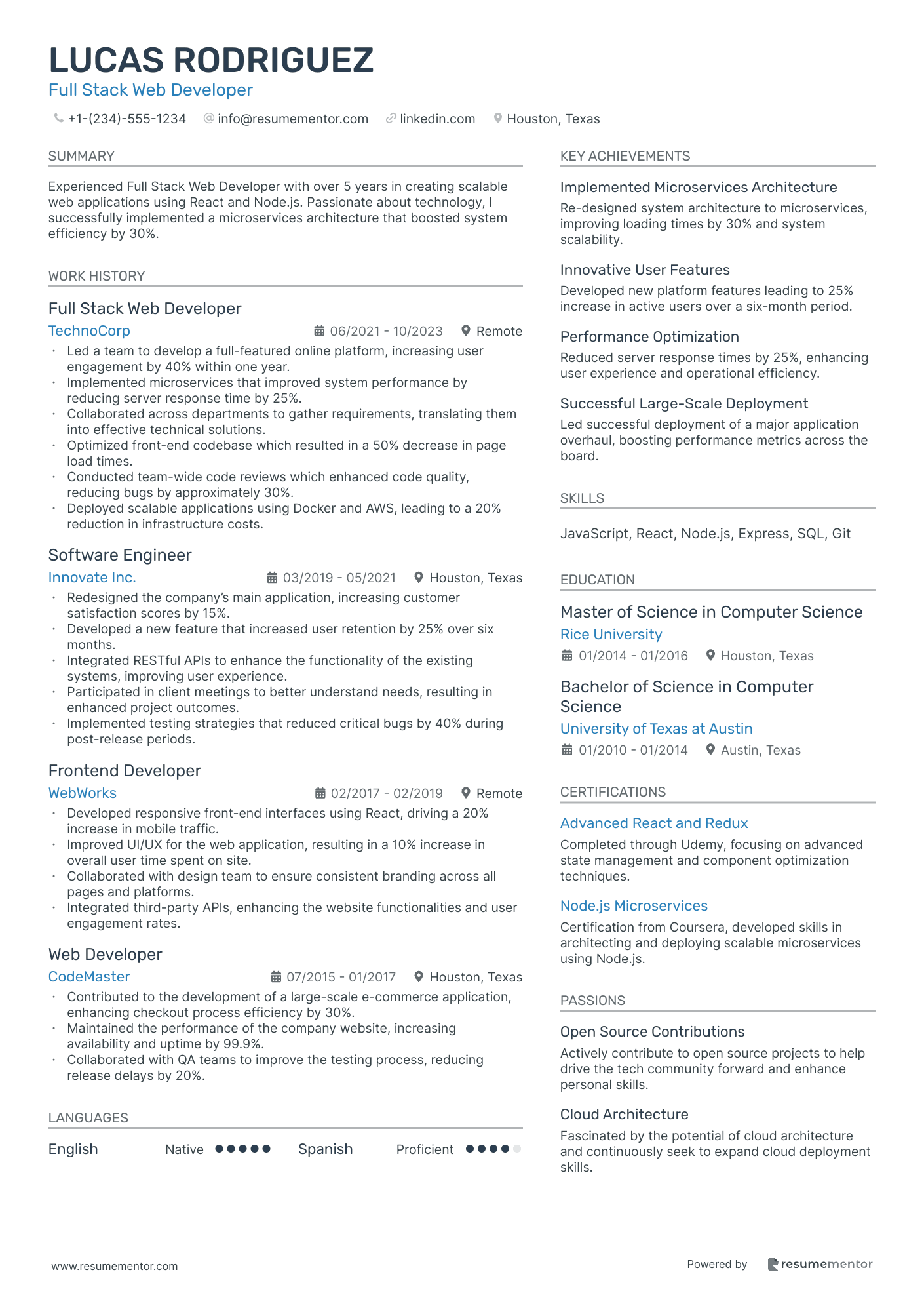 Full Stack Web Developer