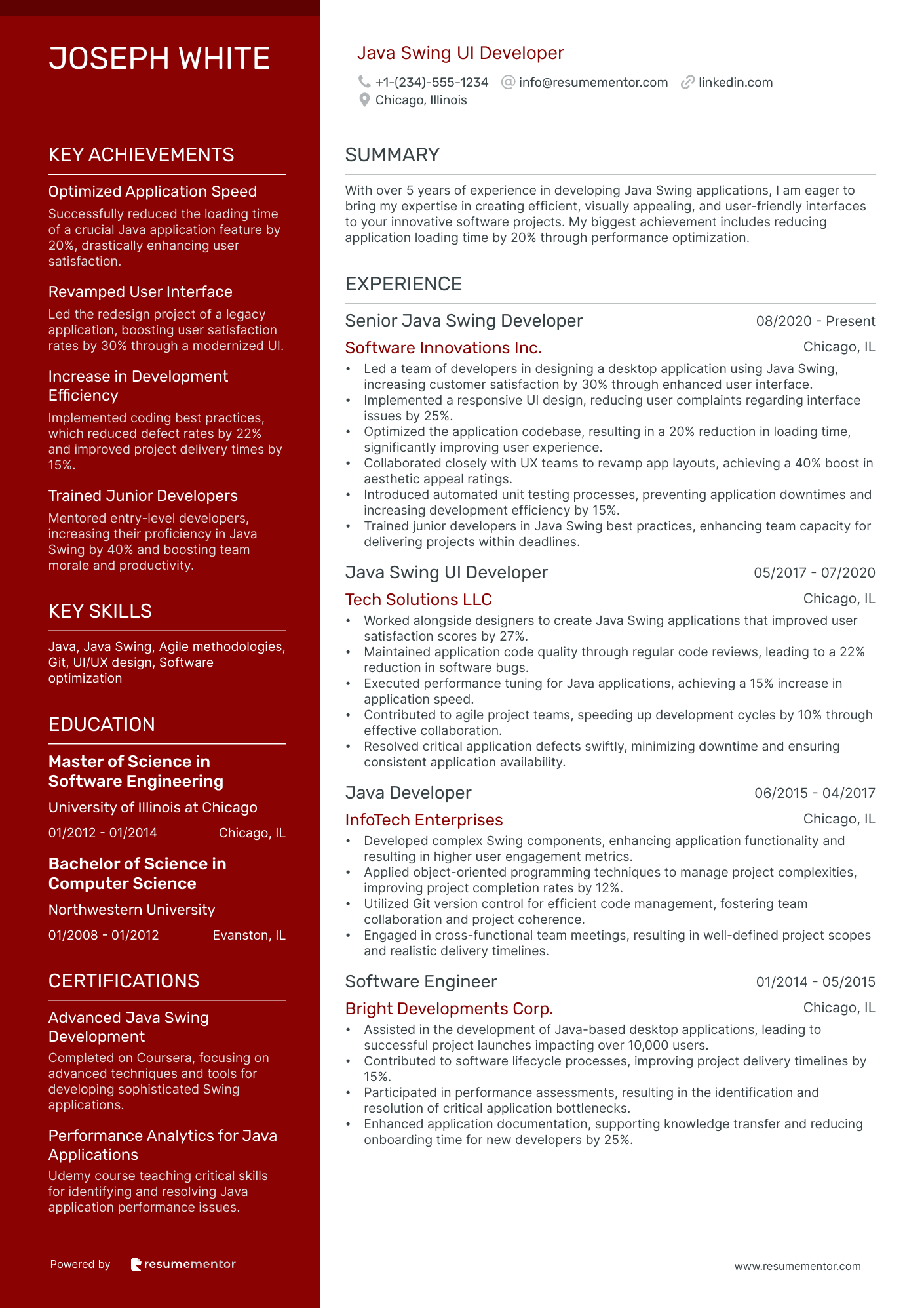 Java Swing UI Developer