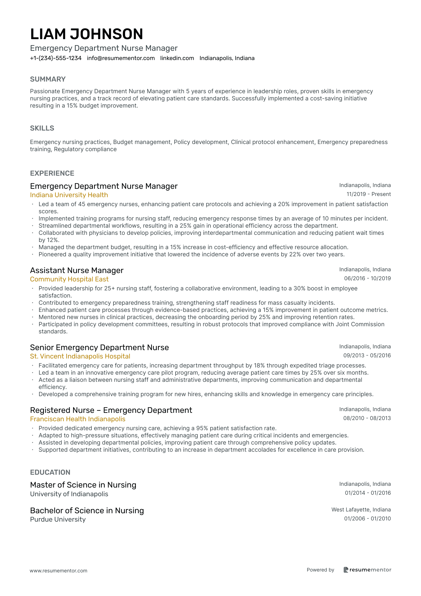 Emergency Department Nurse Manager