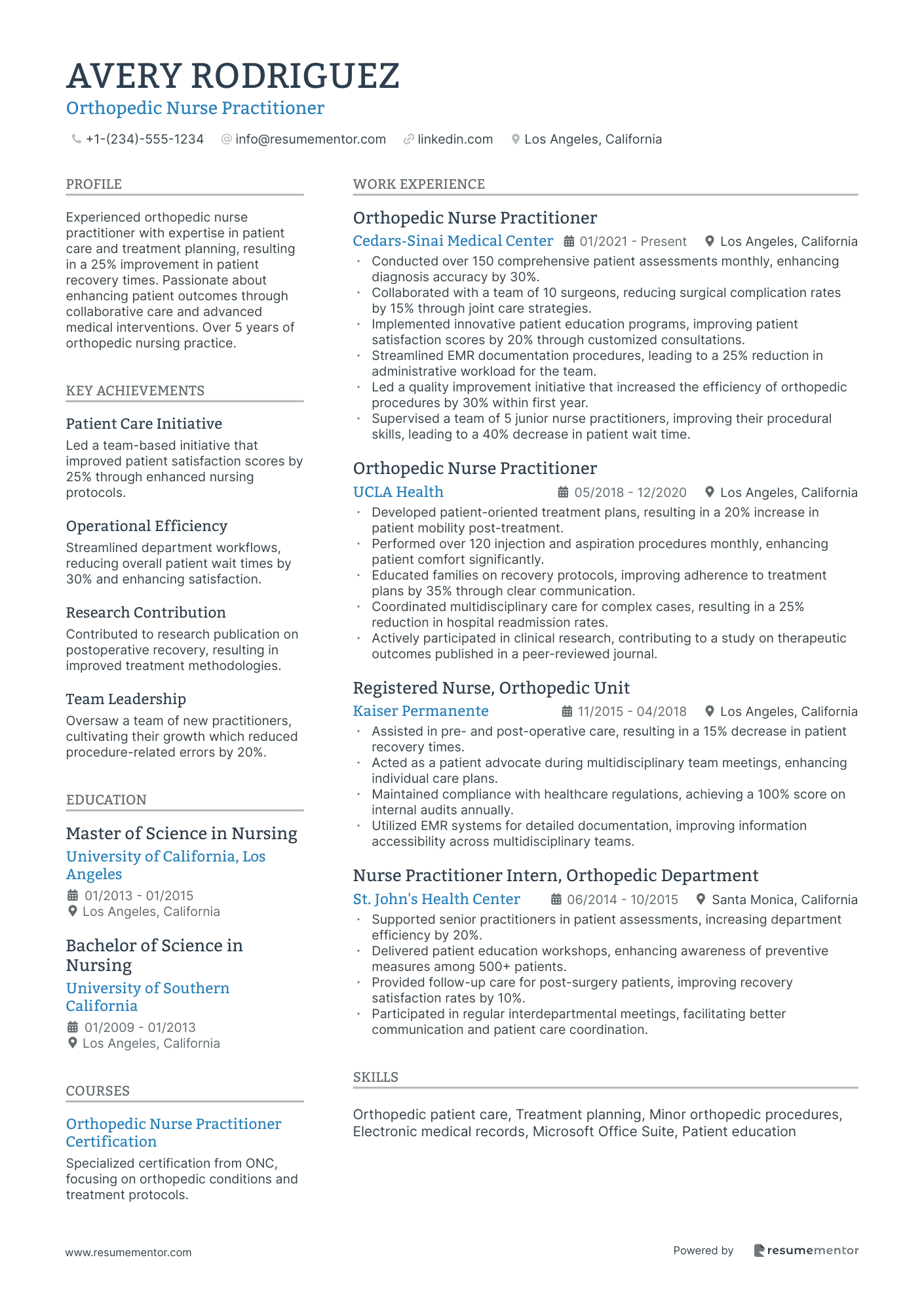 Orthopedic Nurse Practitioner