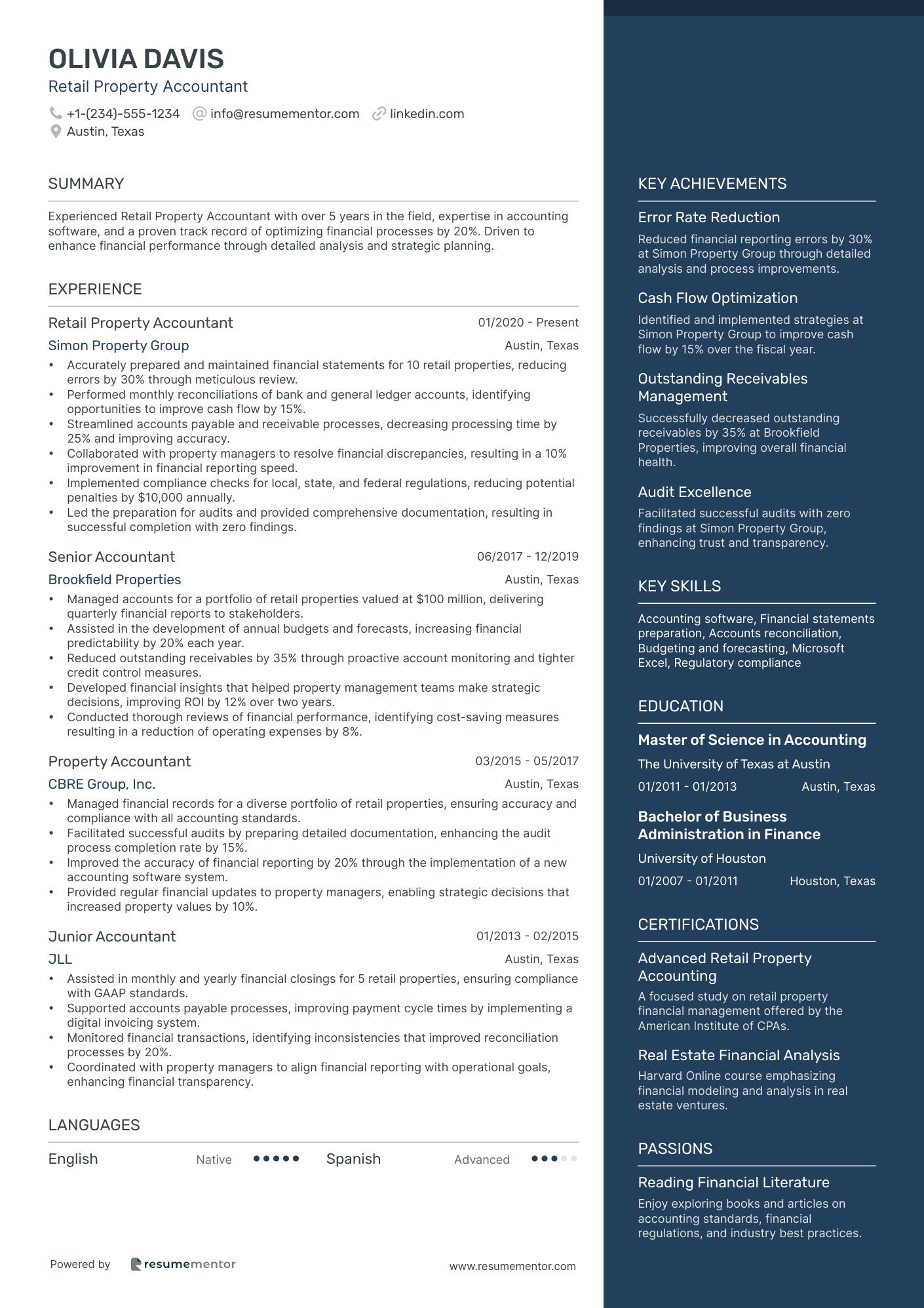 Retail Property Accountant