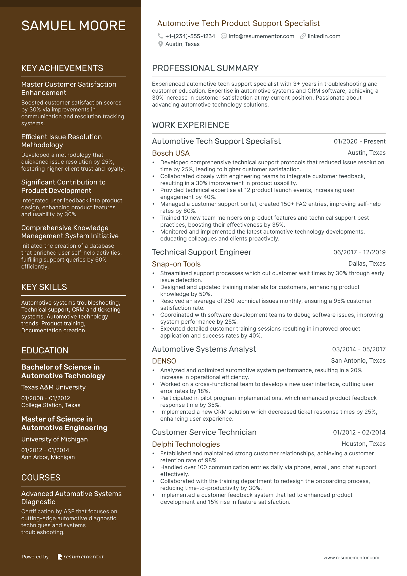 Automotive Tech Product Support Specialist