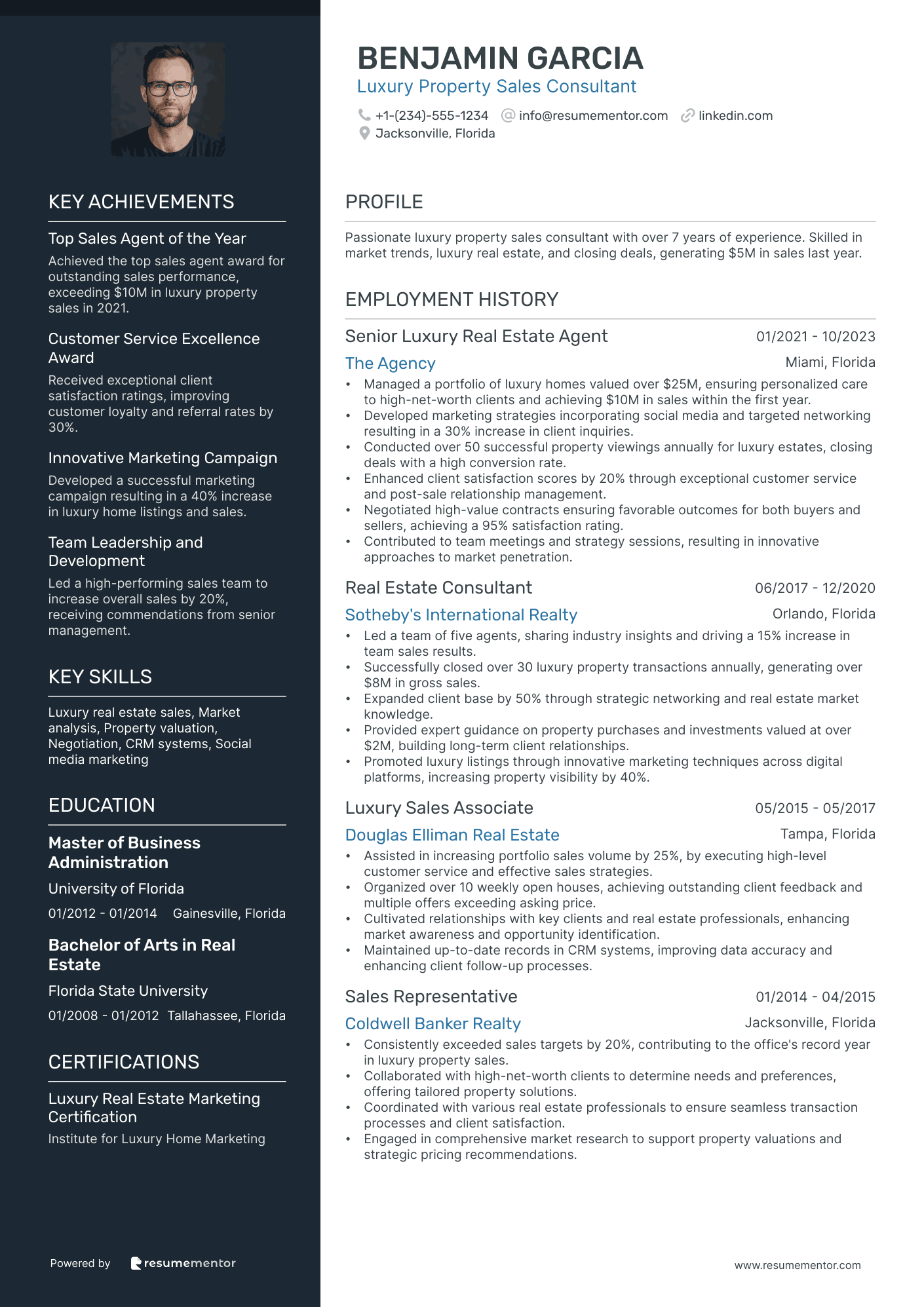 Luxury Property Sales Consultant