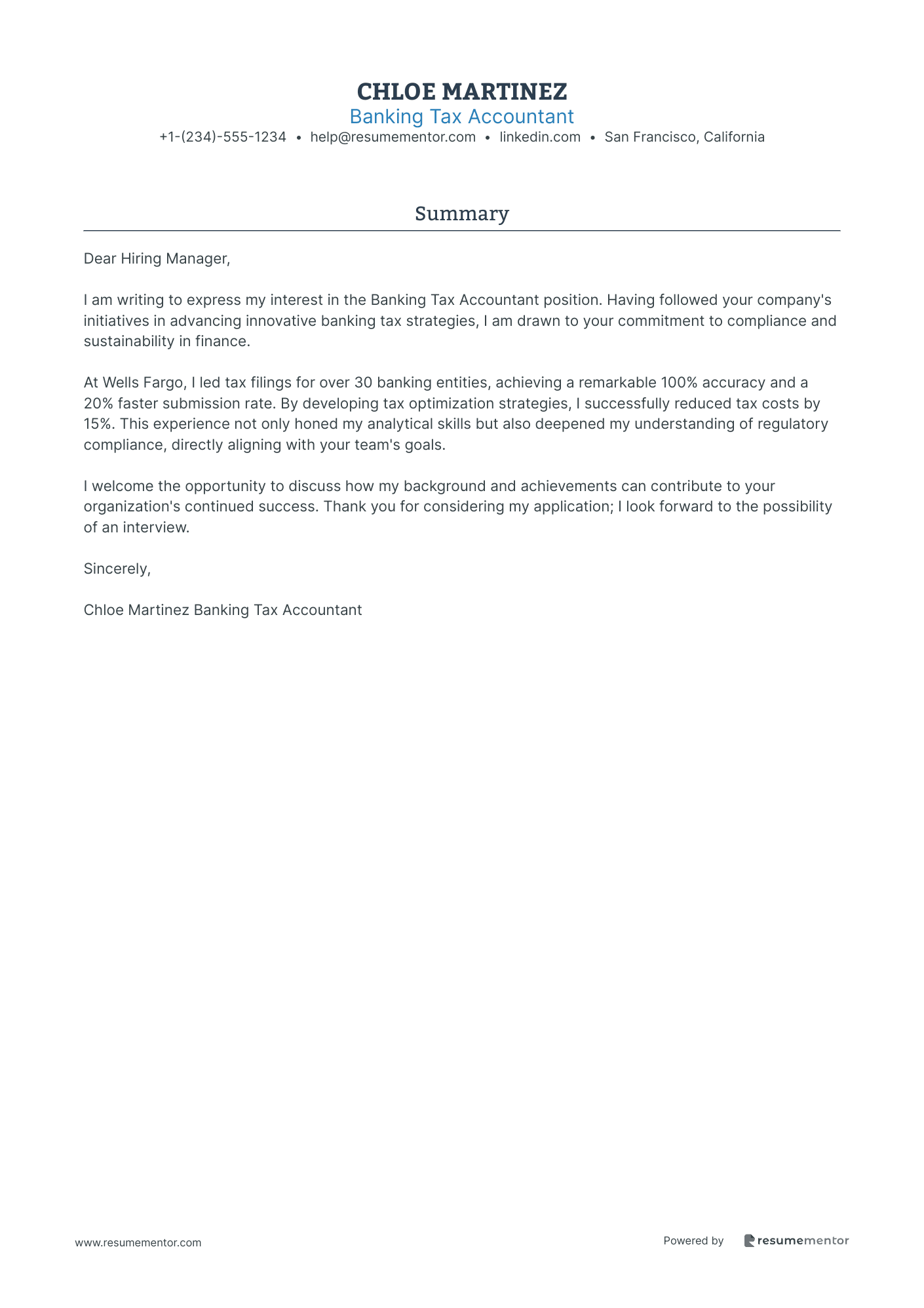 Banking Tax Accountant