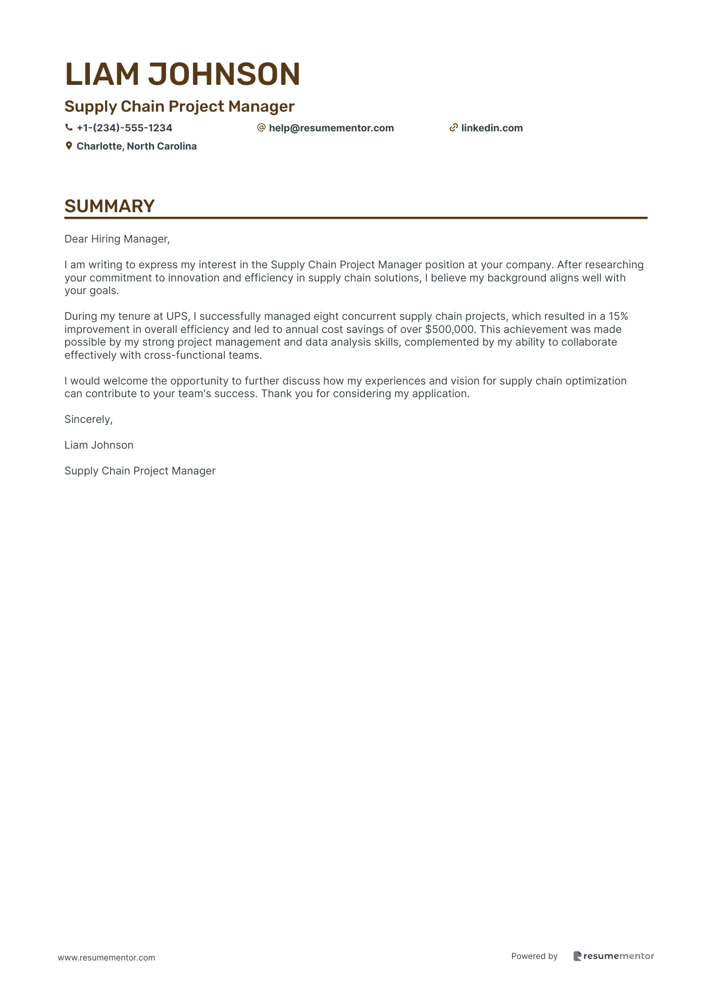 Supply Chain Project Manager