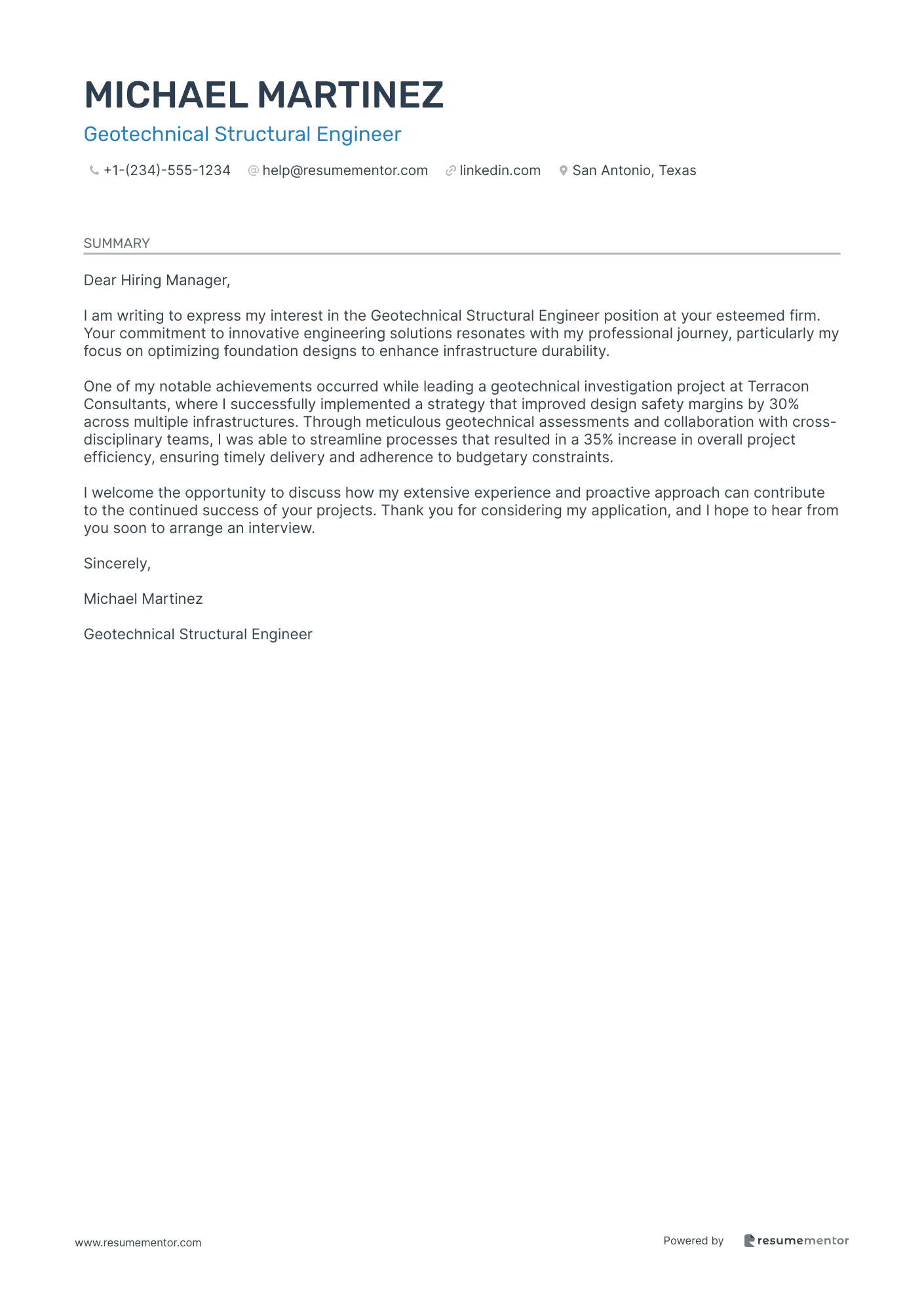 Geotechnical Structural Engineer