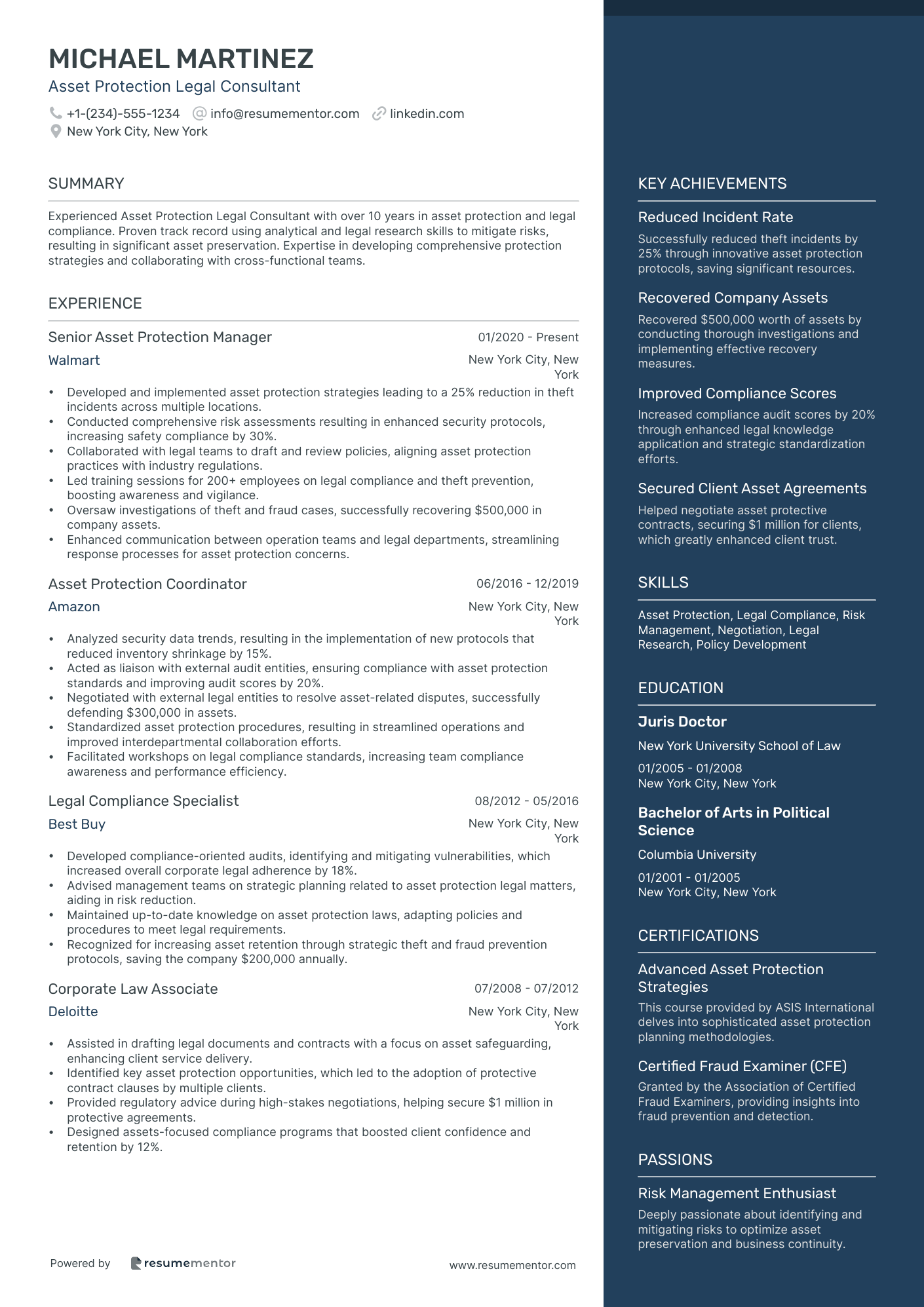 Asset Protection Legal Consultant