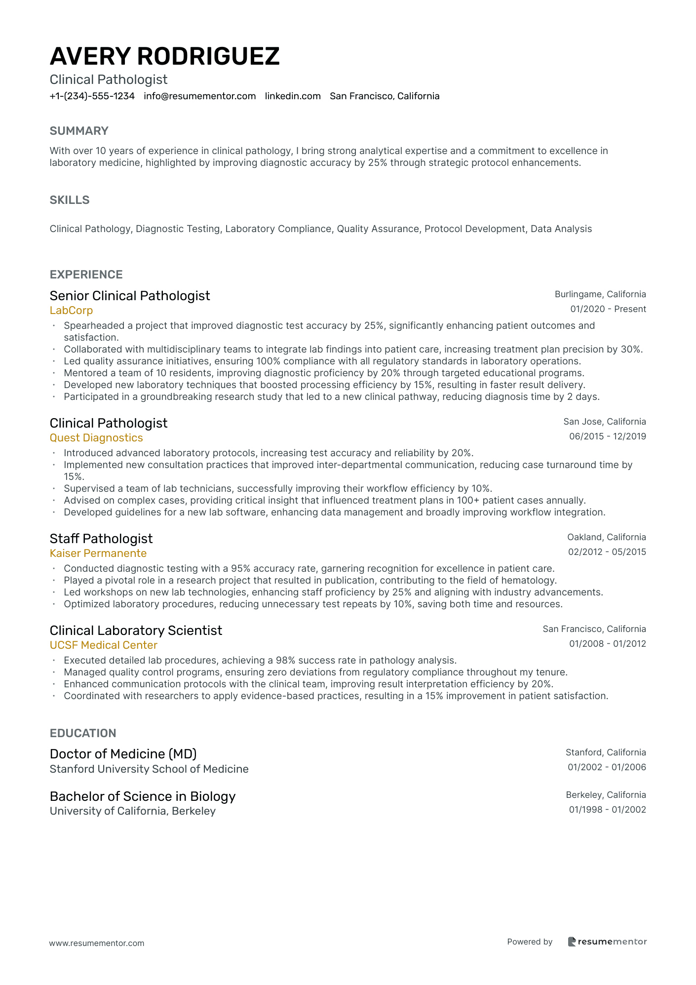 Clinical Pathologist