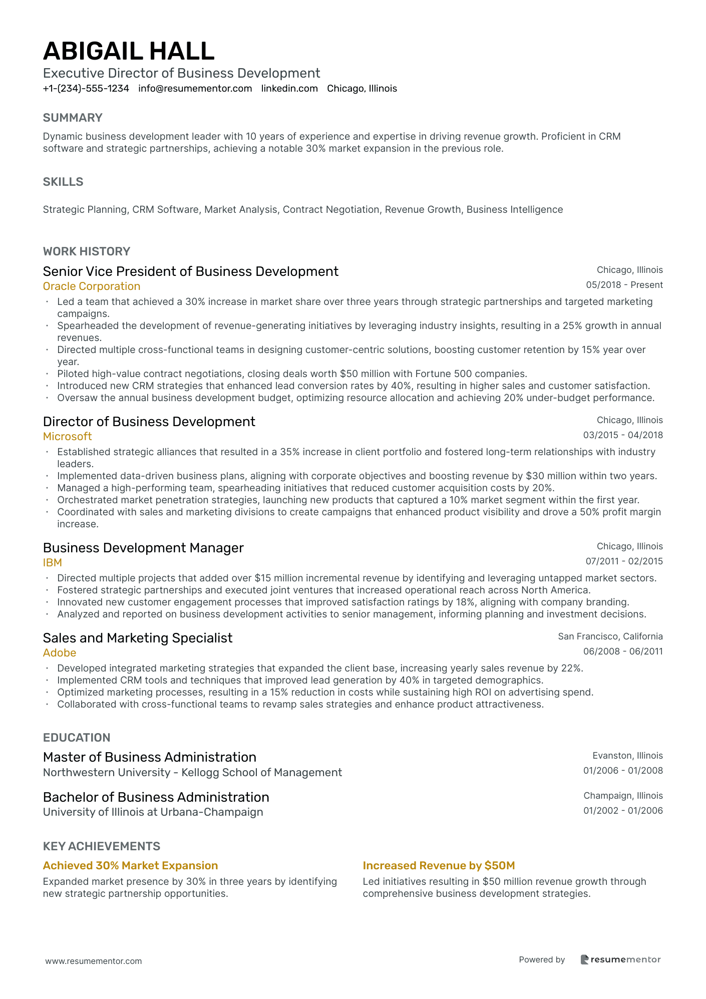 Executive Director of Business Development