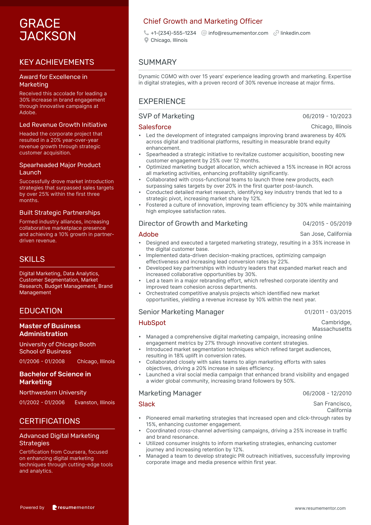 Chief Growth and Marketing Officer