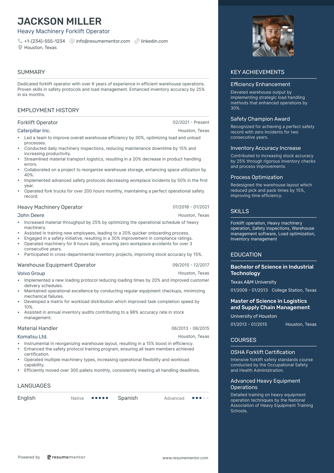 Heavy Machinery Forklift Operator
