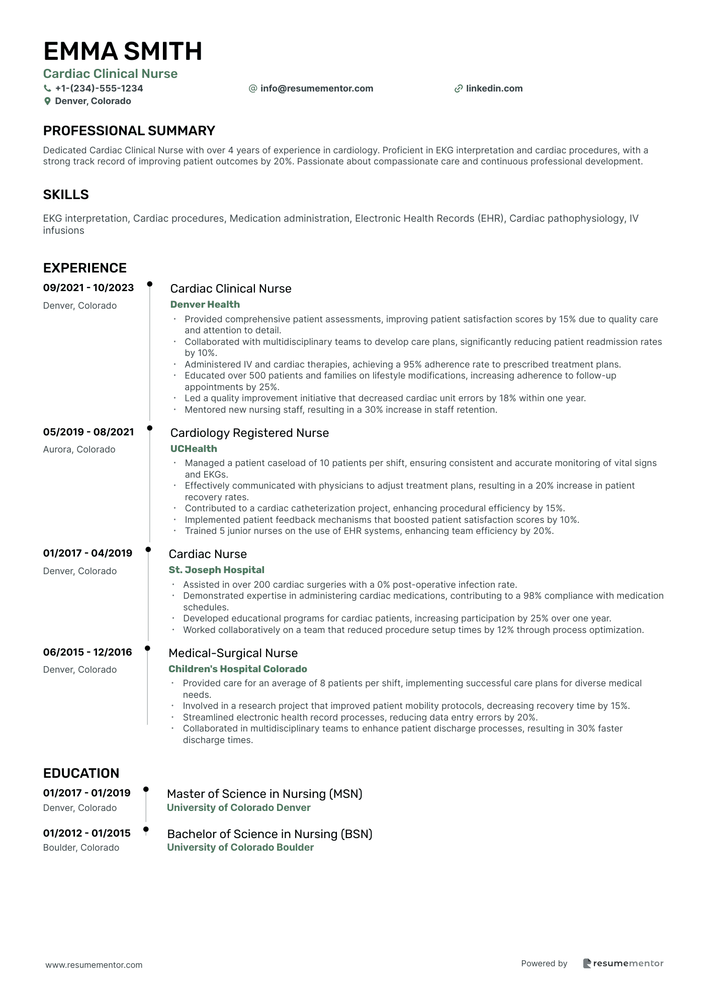 Cardiac Clinical Nurse