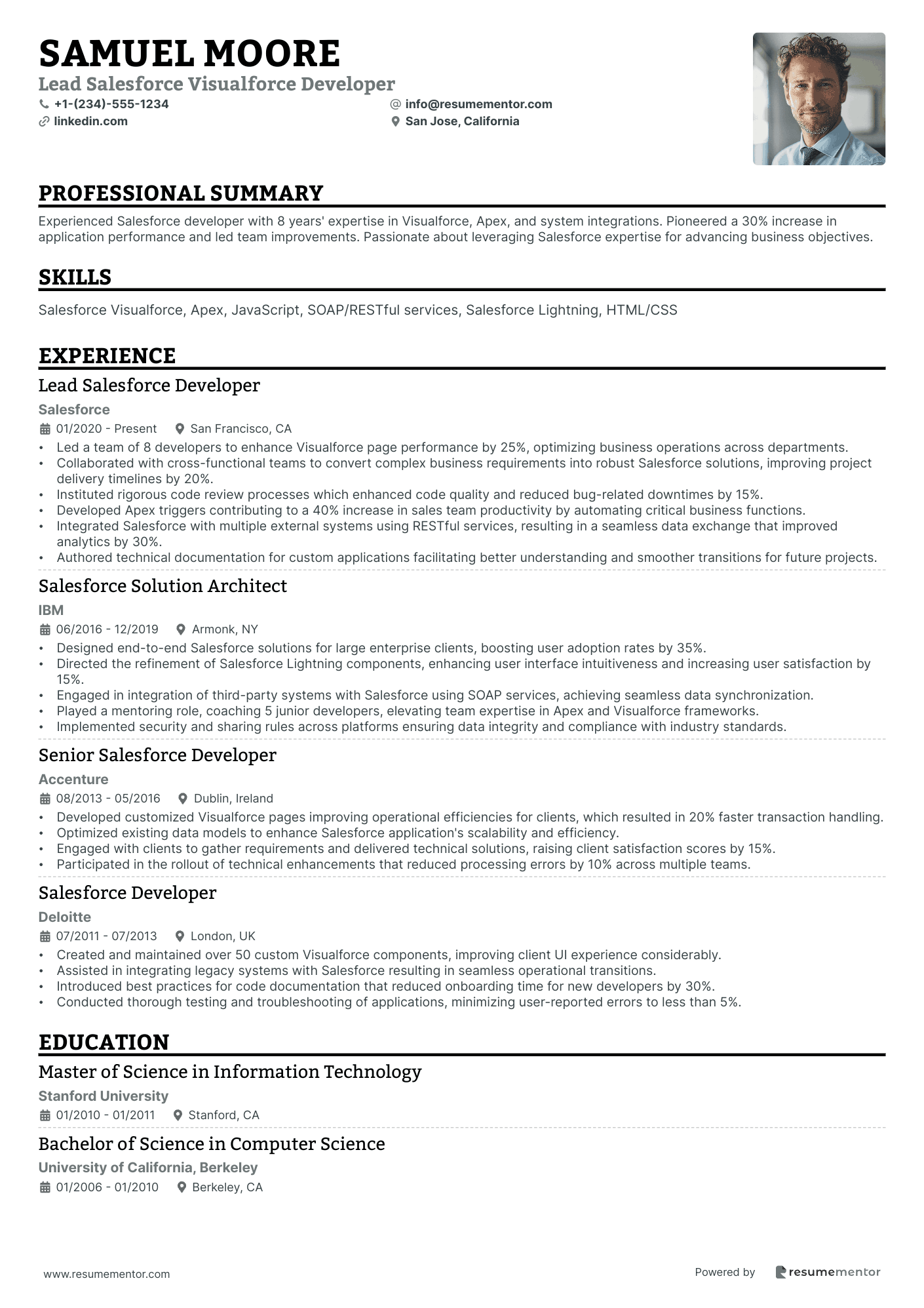Lead Salesforce Visualforce Developer