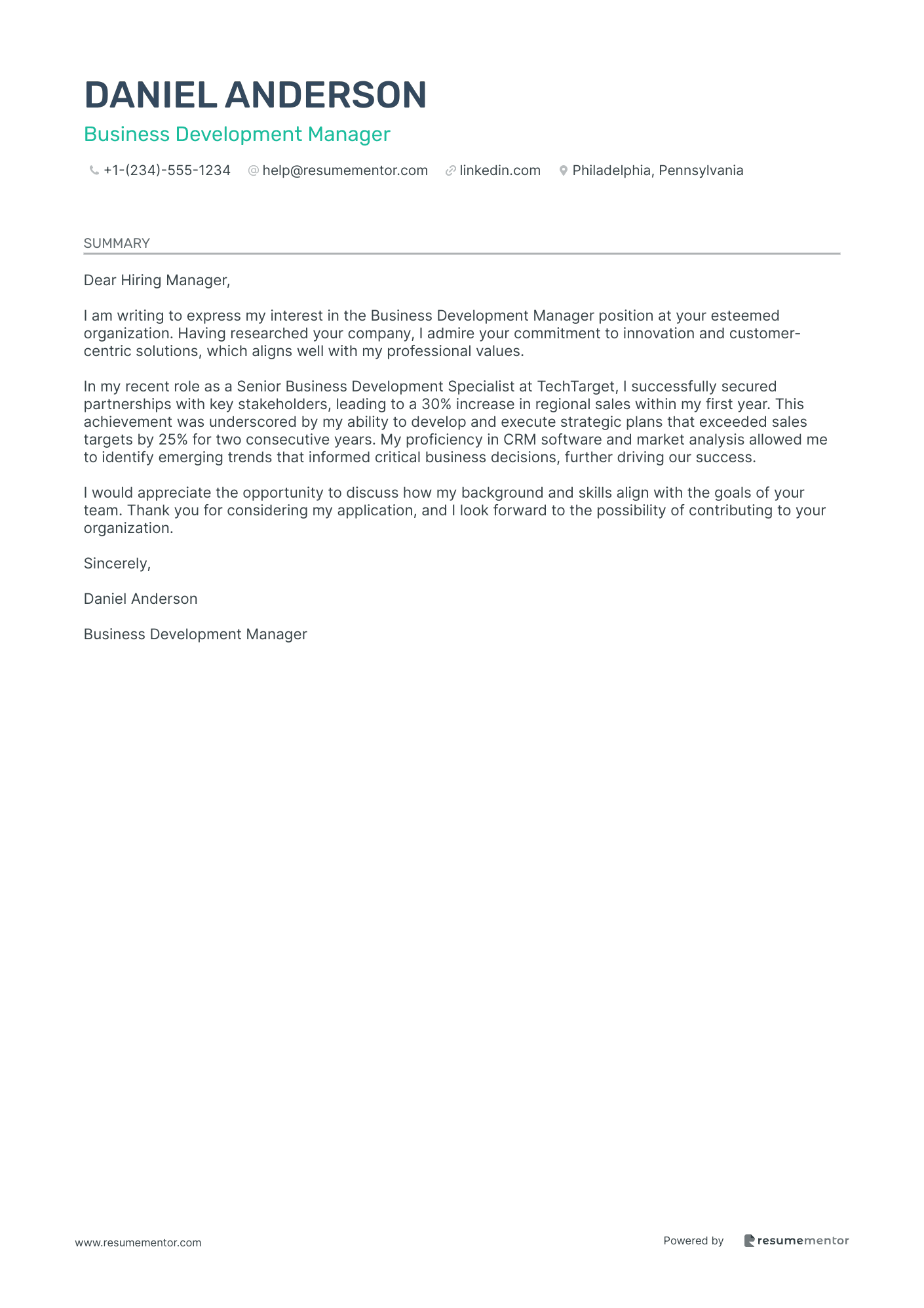 Business Development Manager