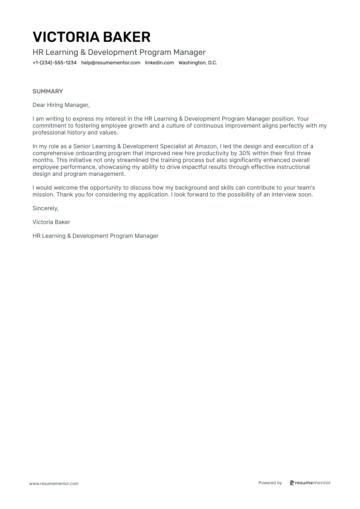 HR Learning & Development Program Manager