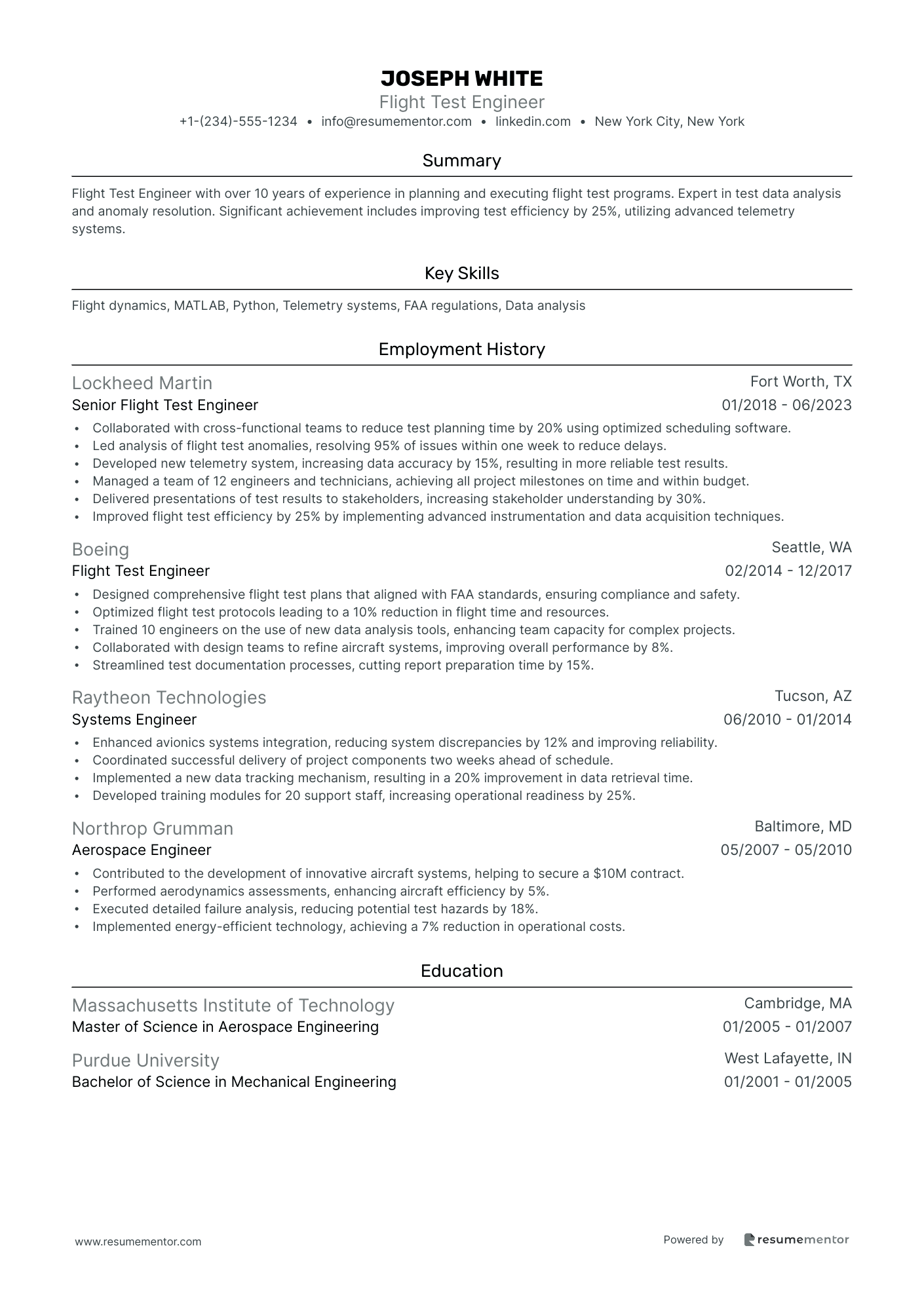 Flight Test Engineer