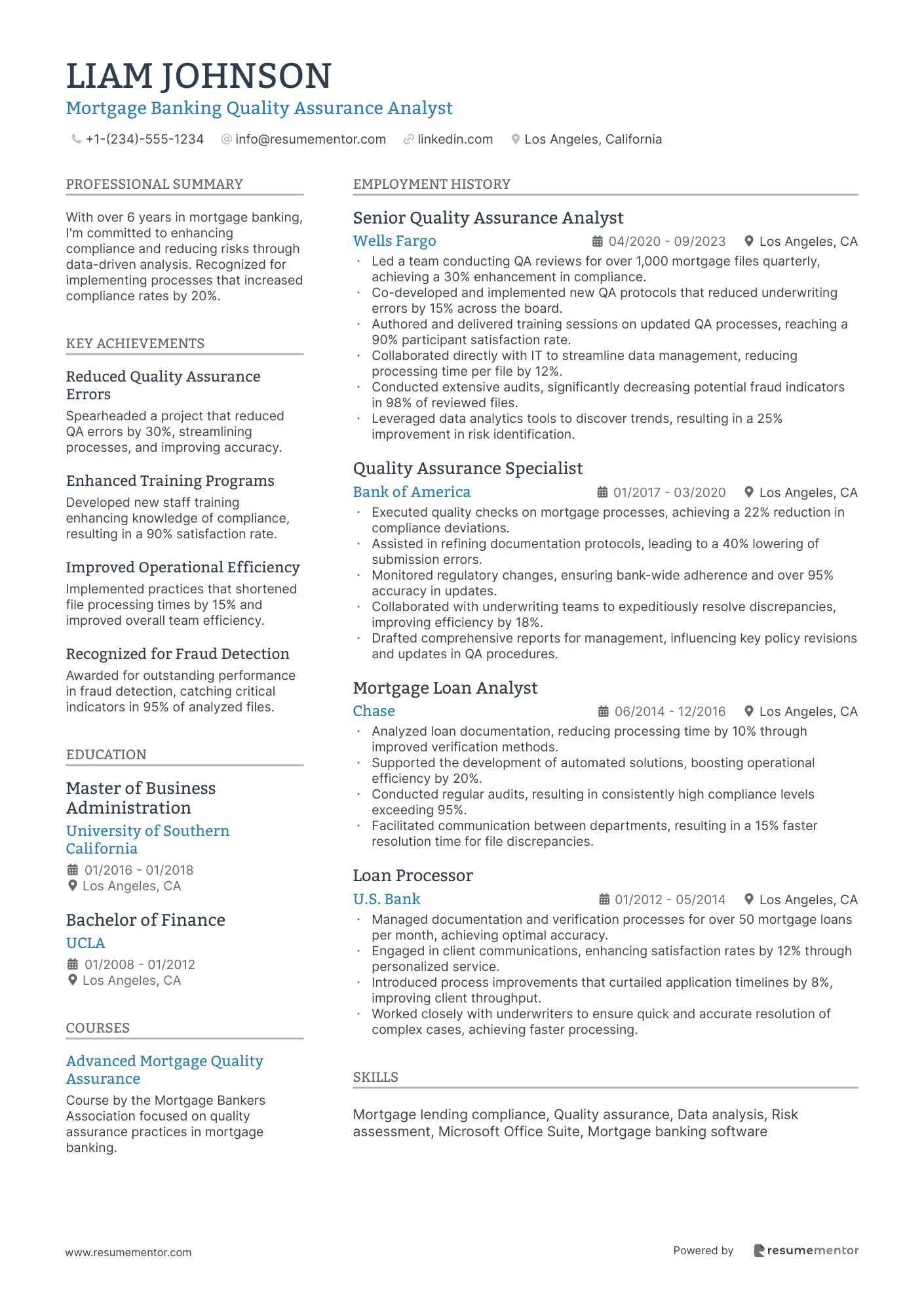 Mortgage Banking Quality Assurance Analyst