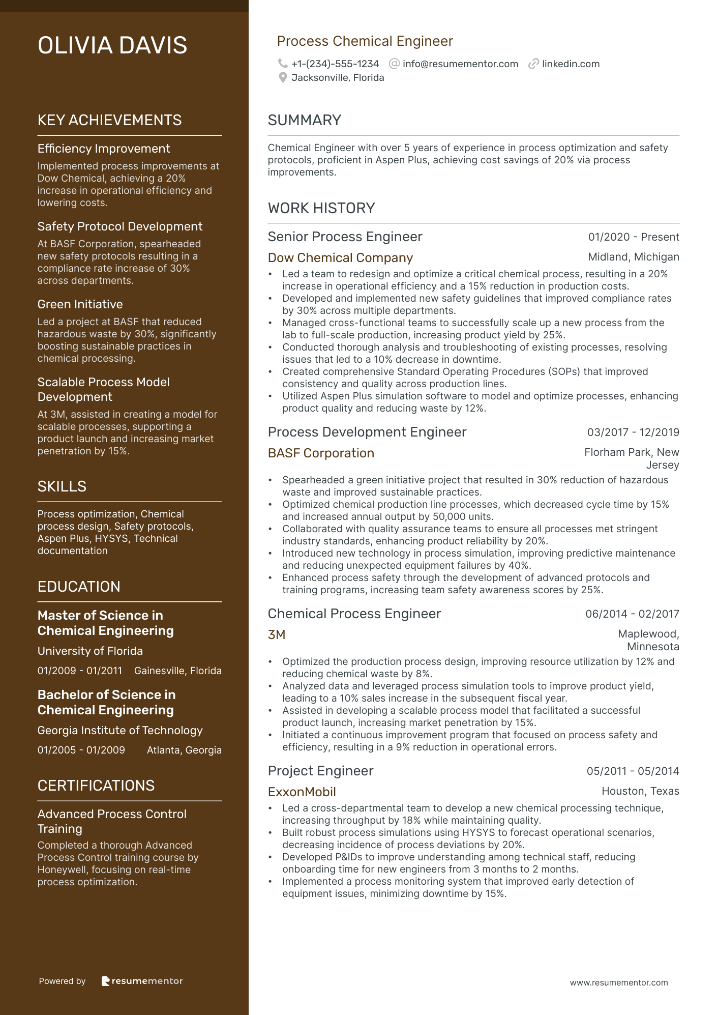 Process Chemical Engineer