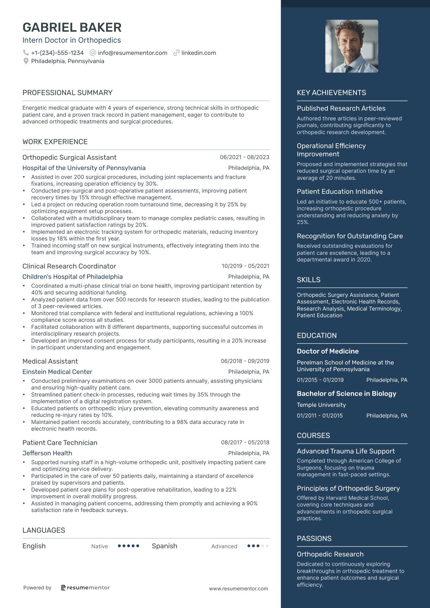Intern Doctor in Orthopedics