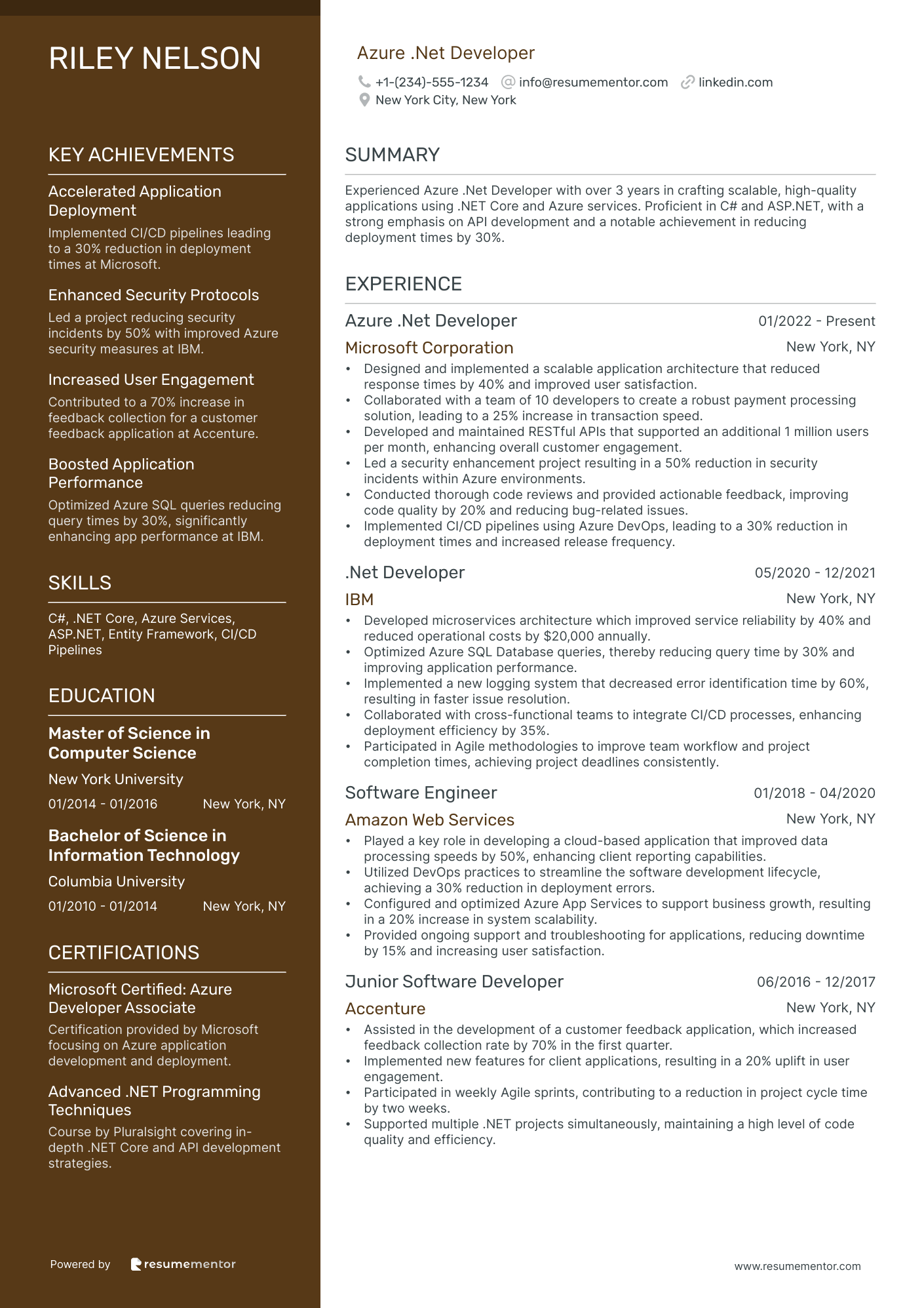 Azure .Net Developer