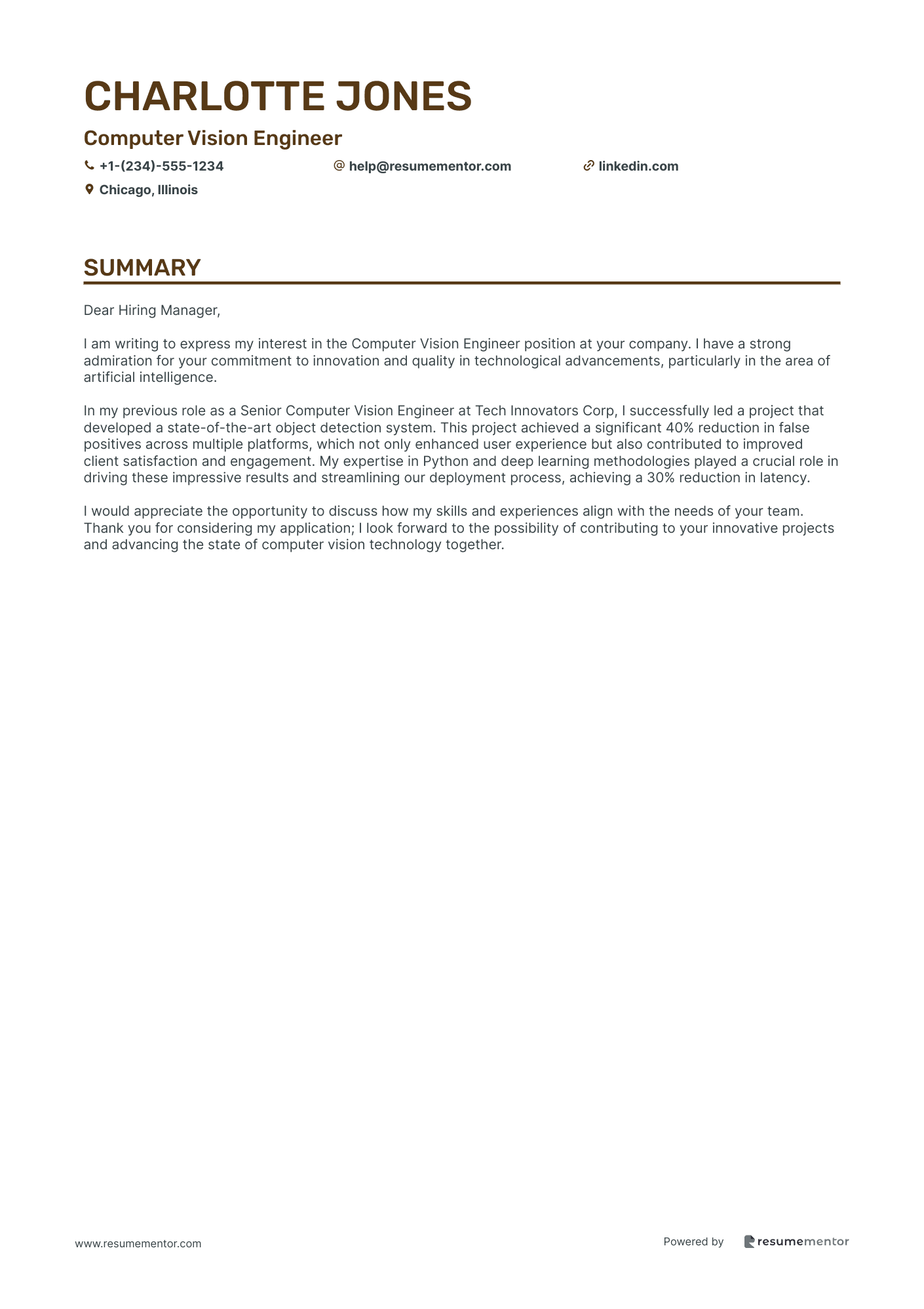 Computer Vision Engineer