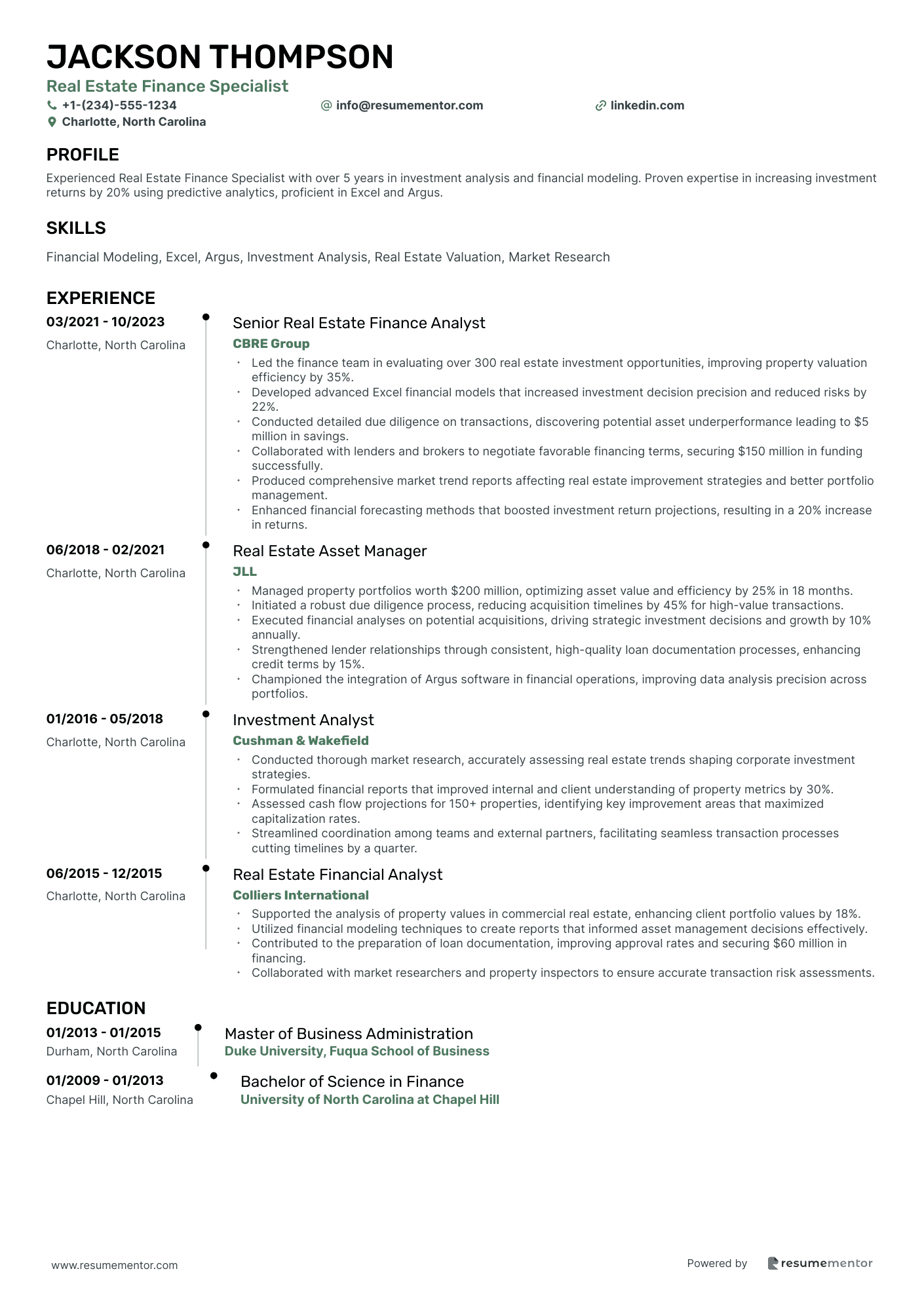 Real Estate Finance Specialist