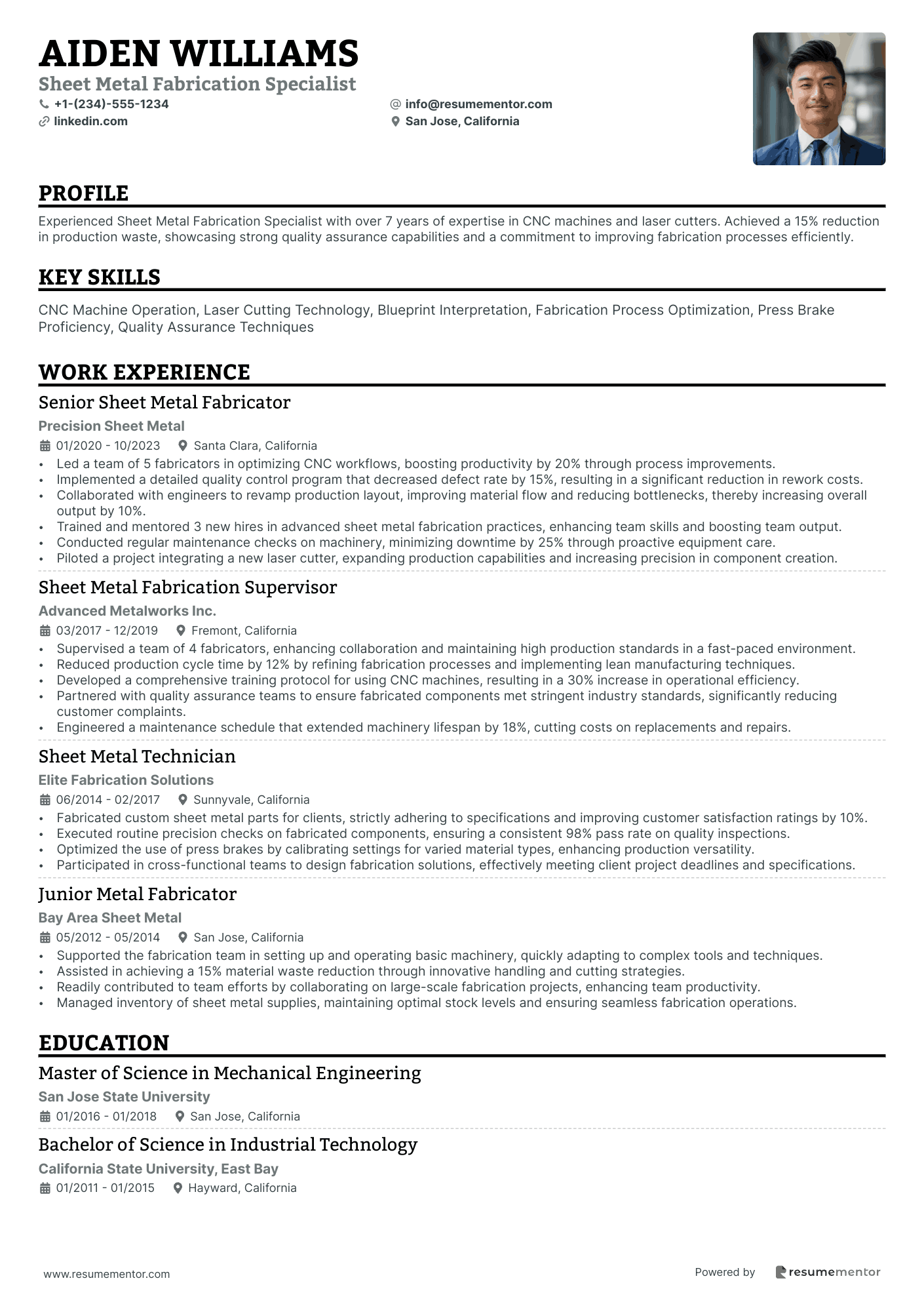 Sheet Metal Fabrication Specialist