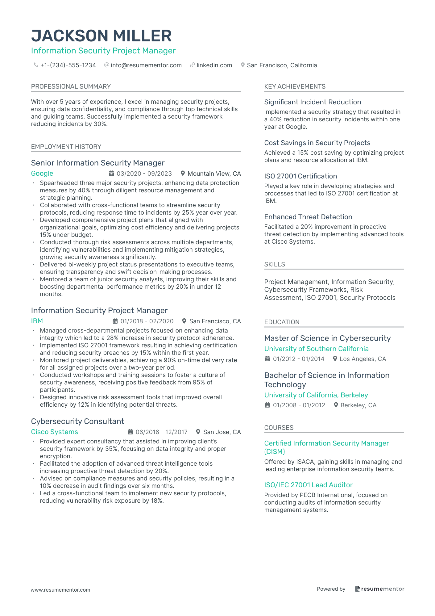 Information Security Project Manager