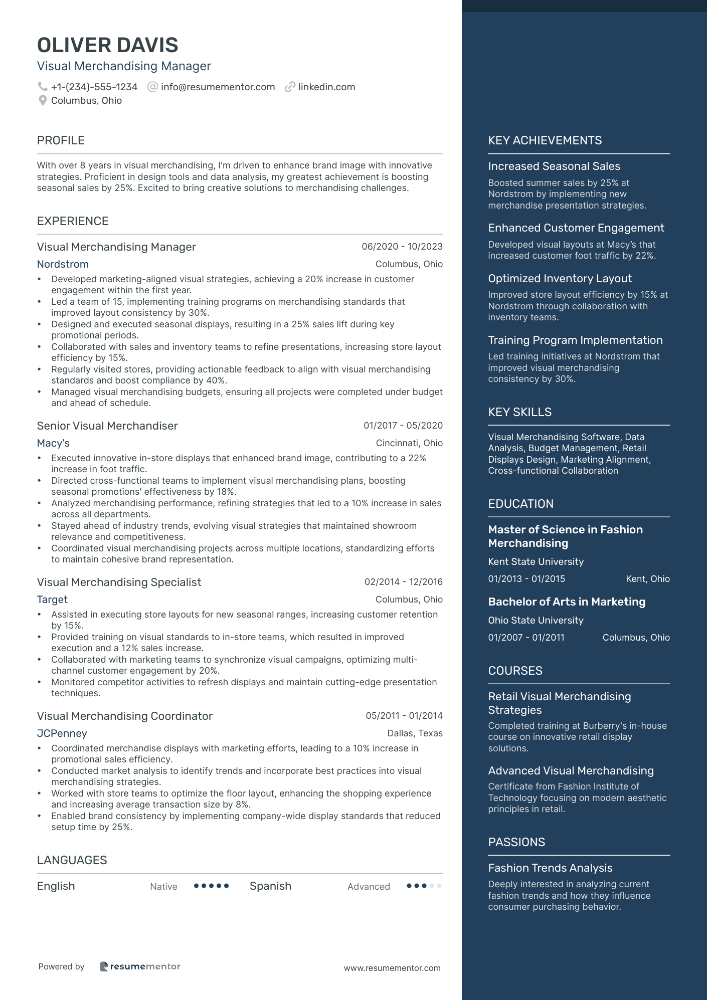 Visual Merchandising Manager