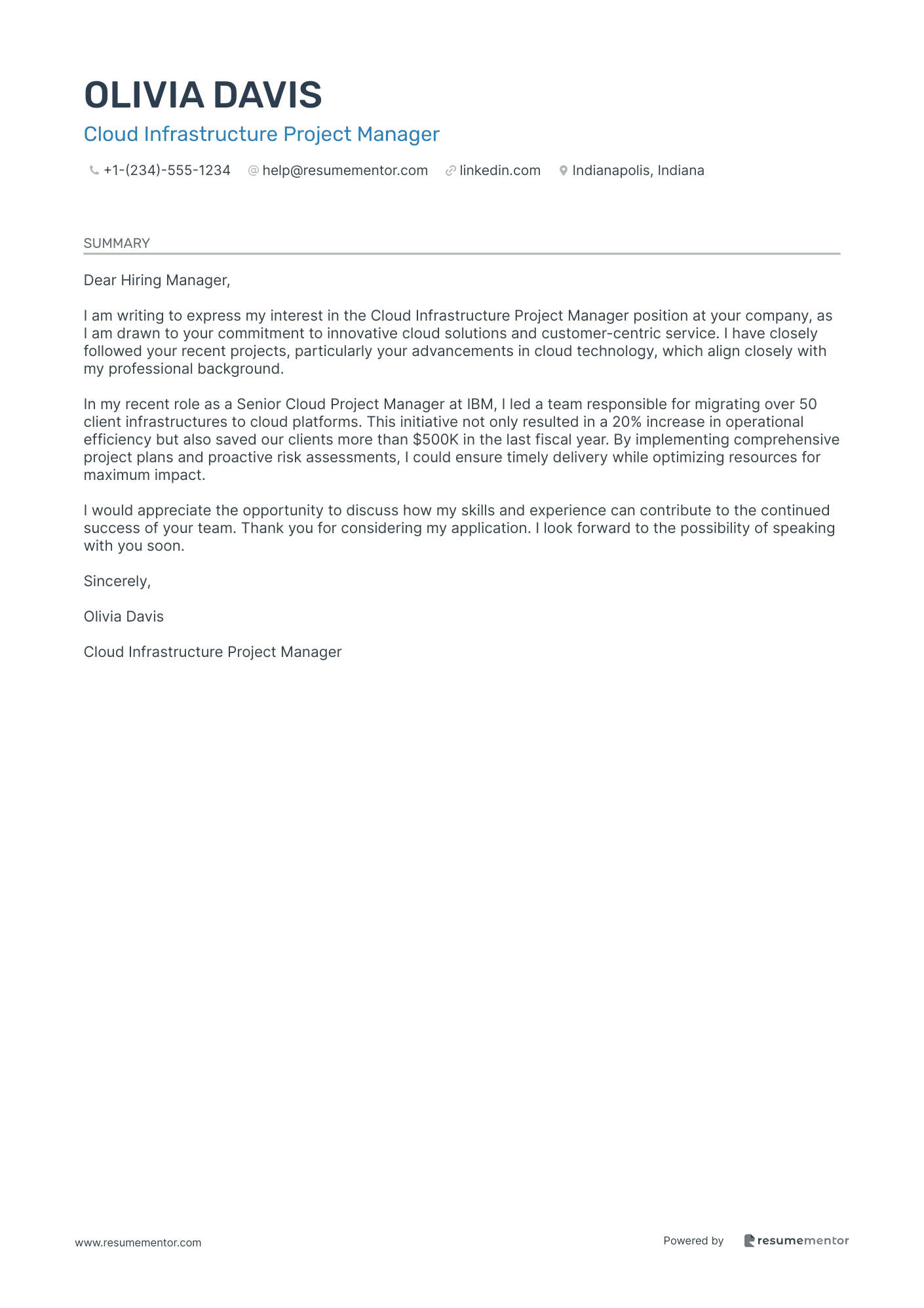 Cloud Infrastructure Project Manager