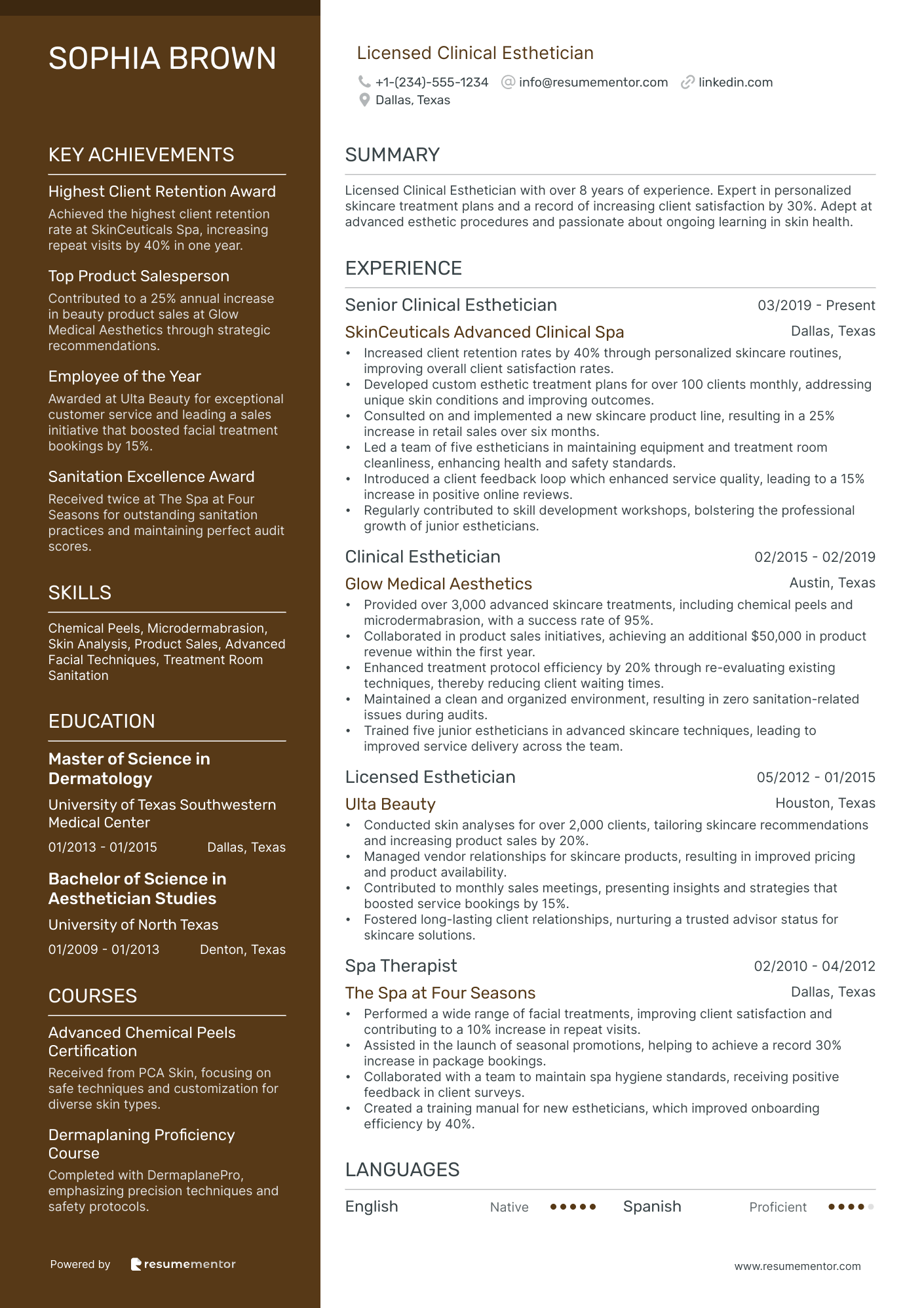 Licensed Clinical Esthetician