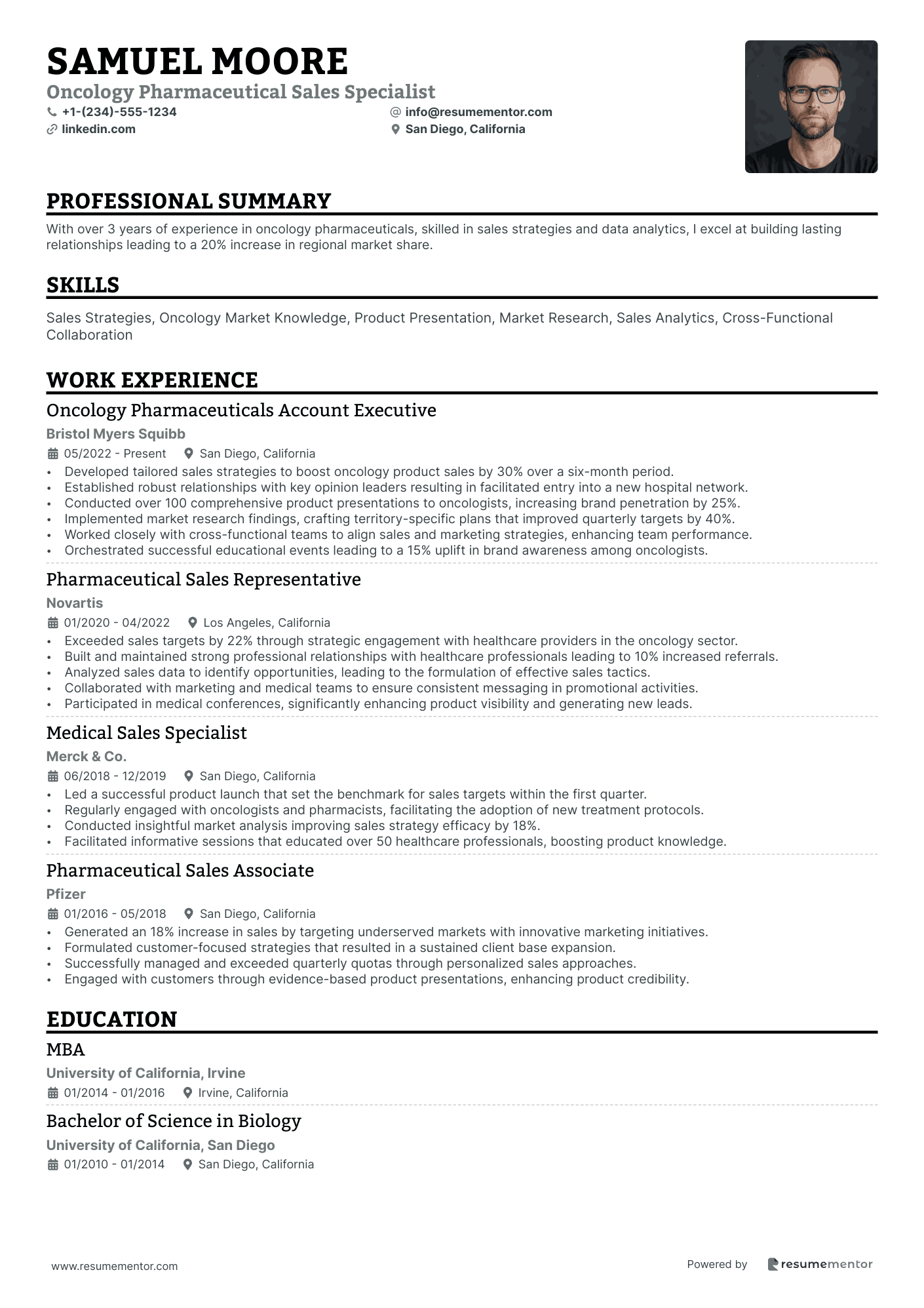 Oncology Pharmaceutical Sales Specialist