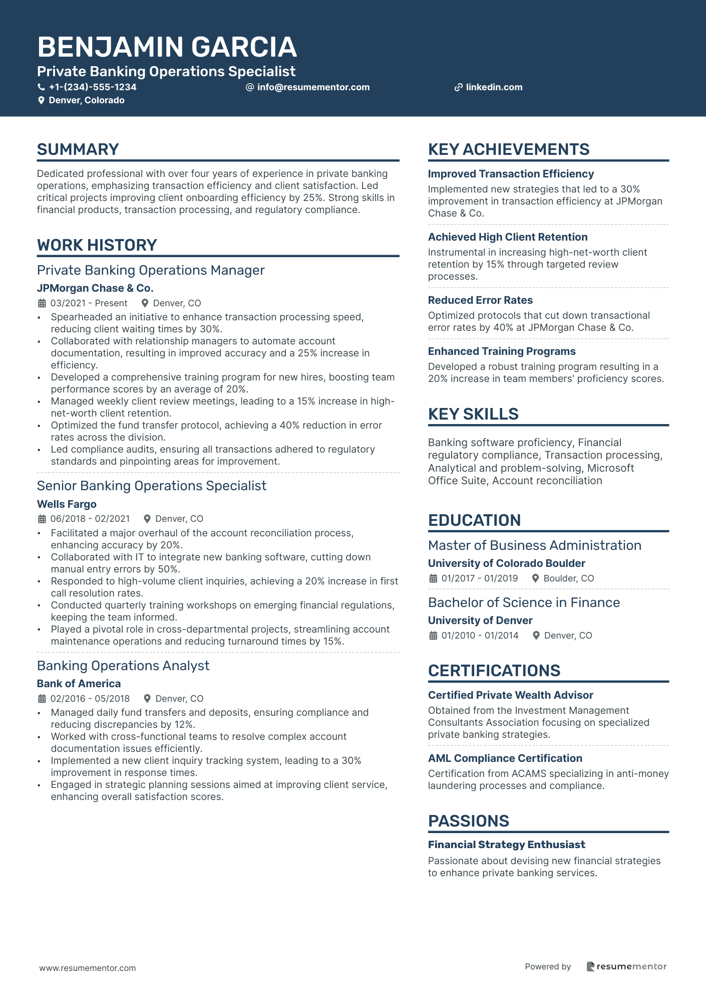 Private Banking Operations Specialist