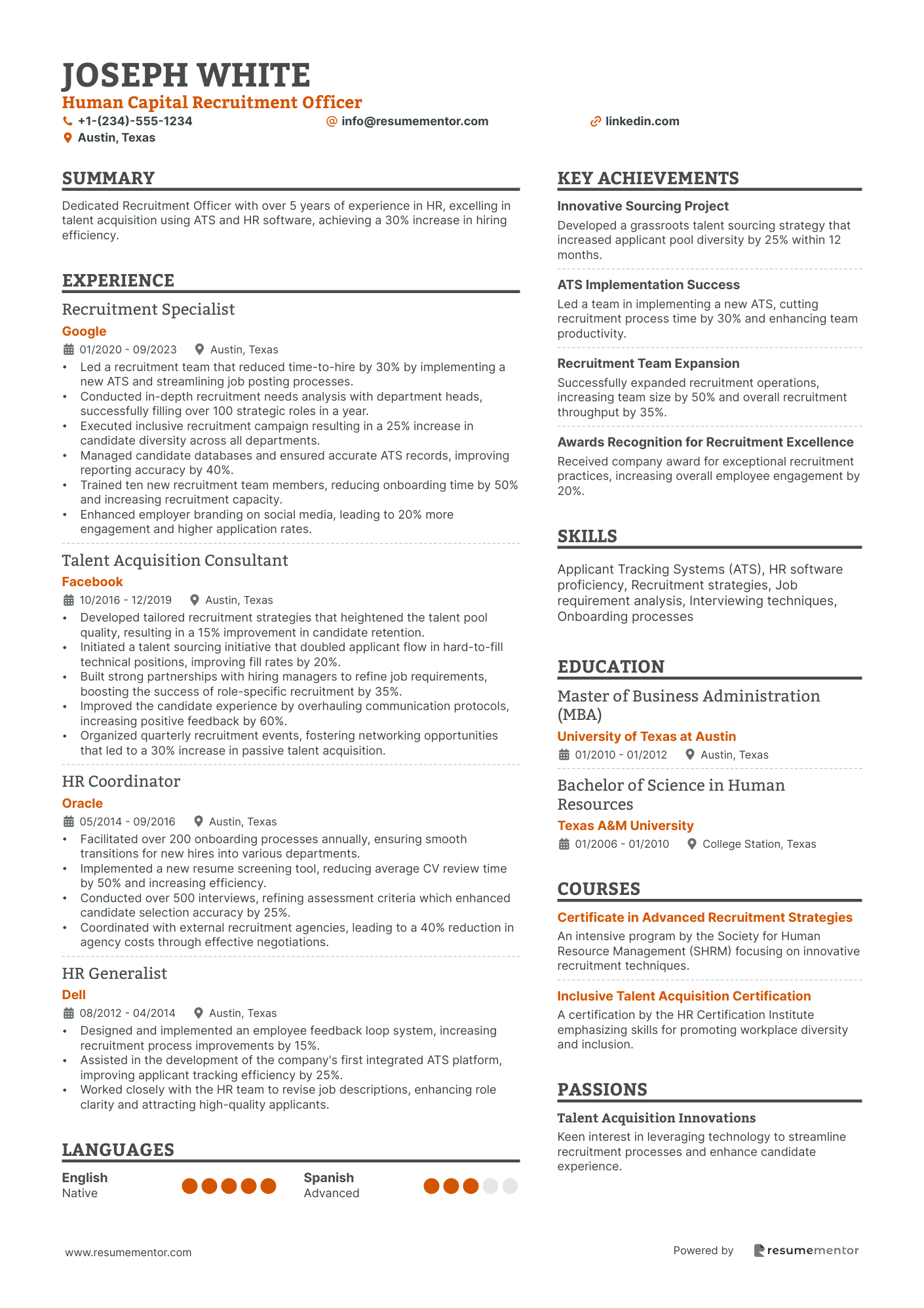 Human Capital Recruitment Officer