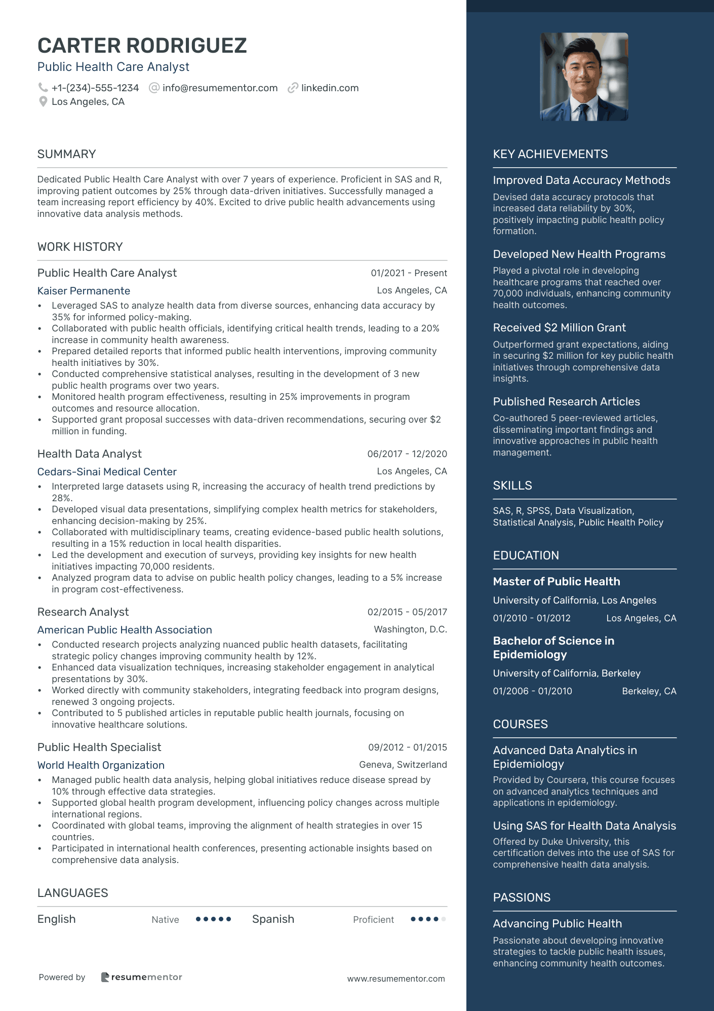 Public Health Care Analyst