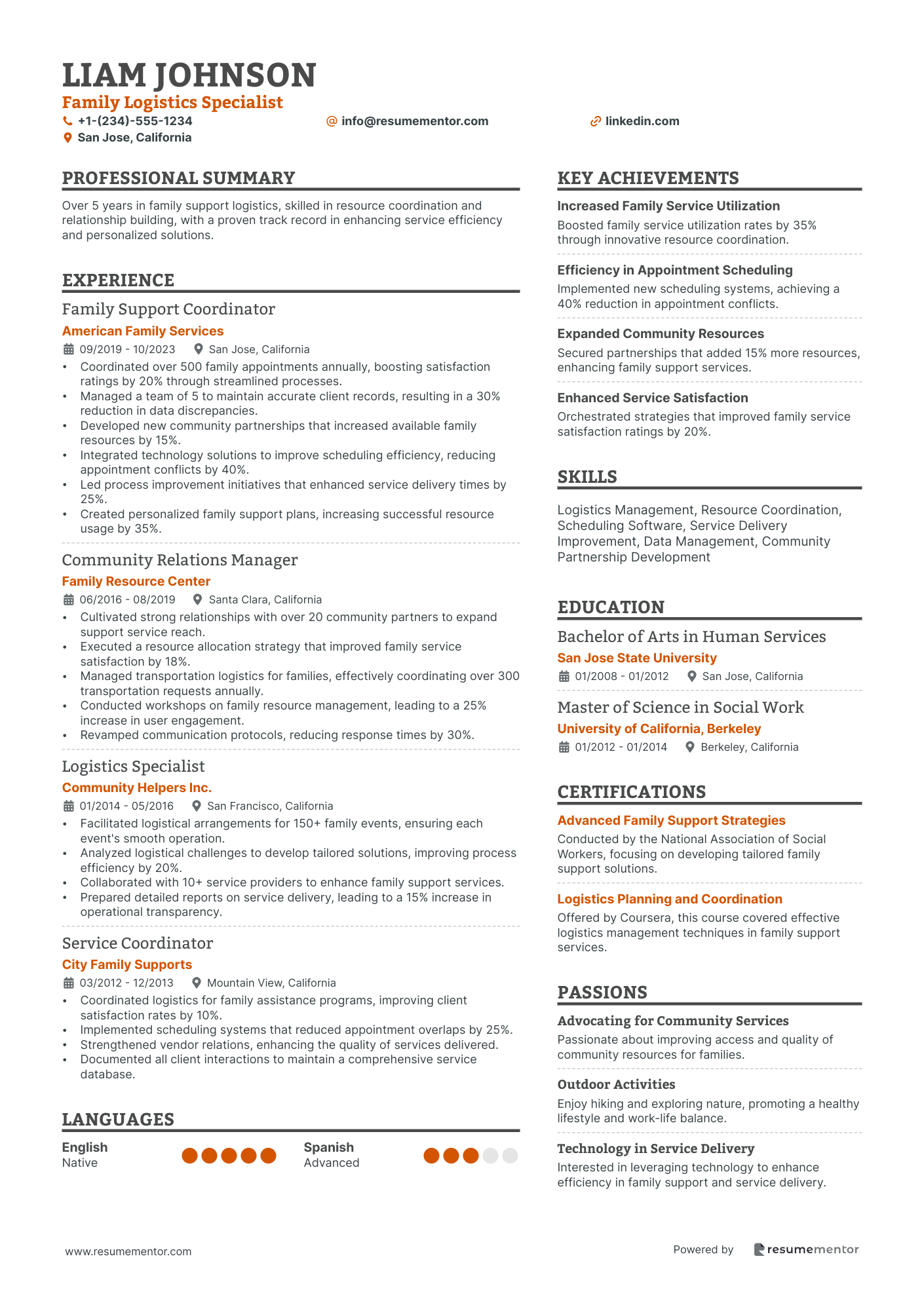 Family Logistics Specialist