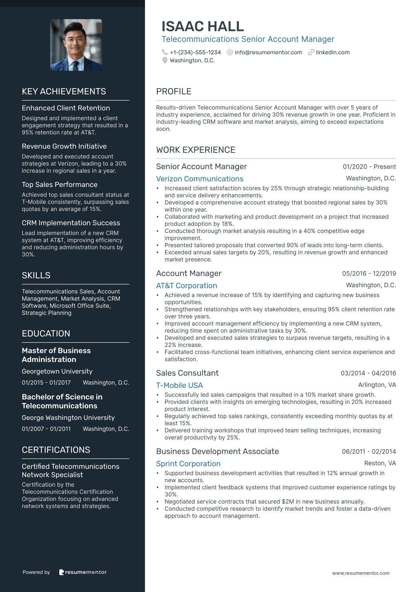 Telecommunications Senior Account Manager