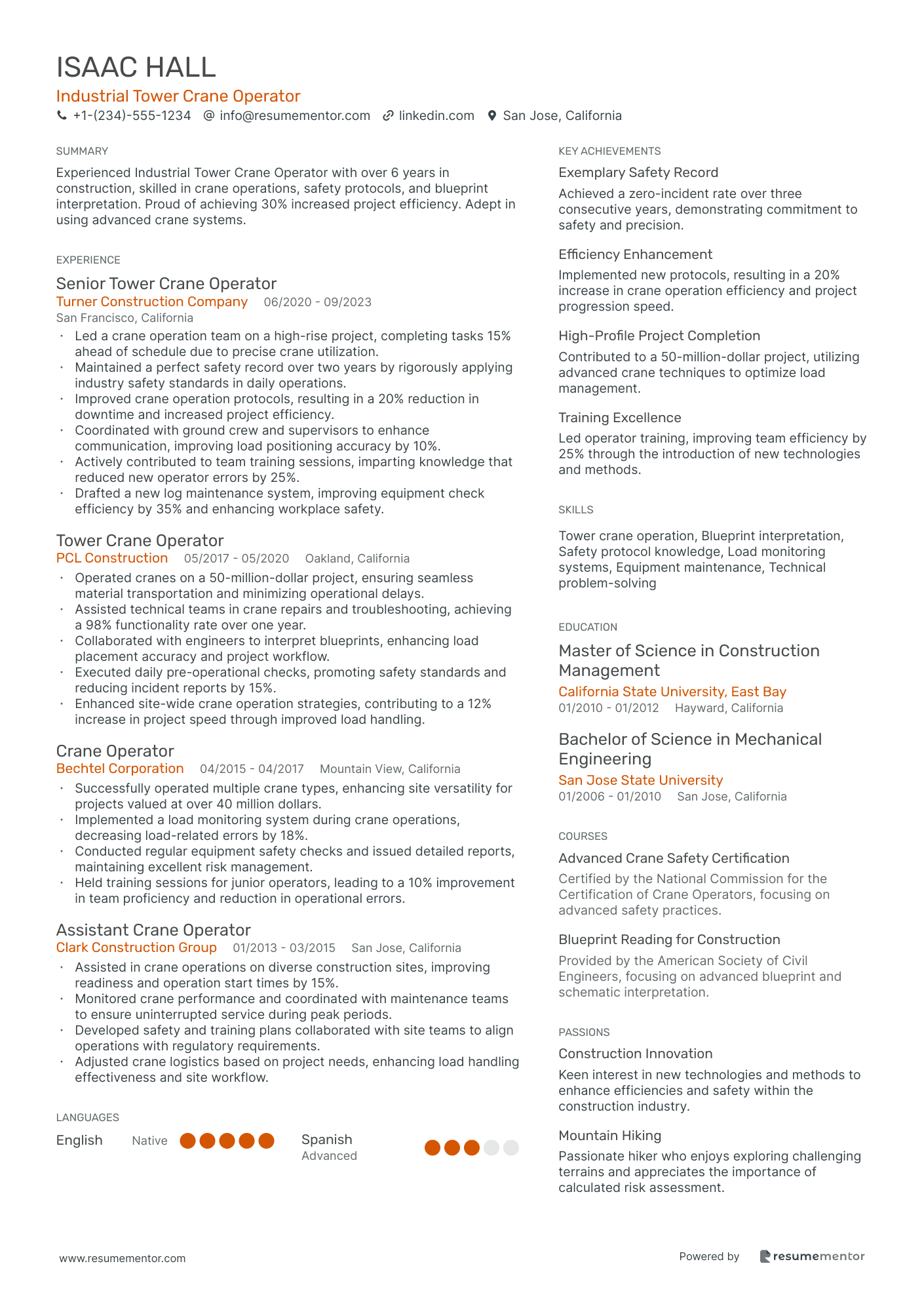 Industrial Tower Crane Operator