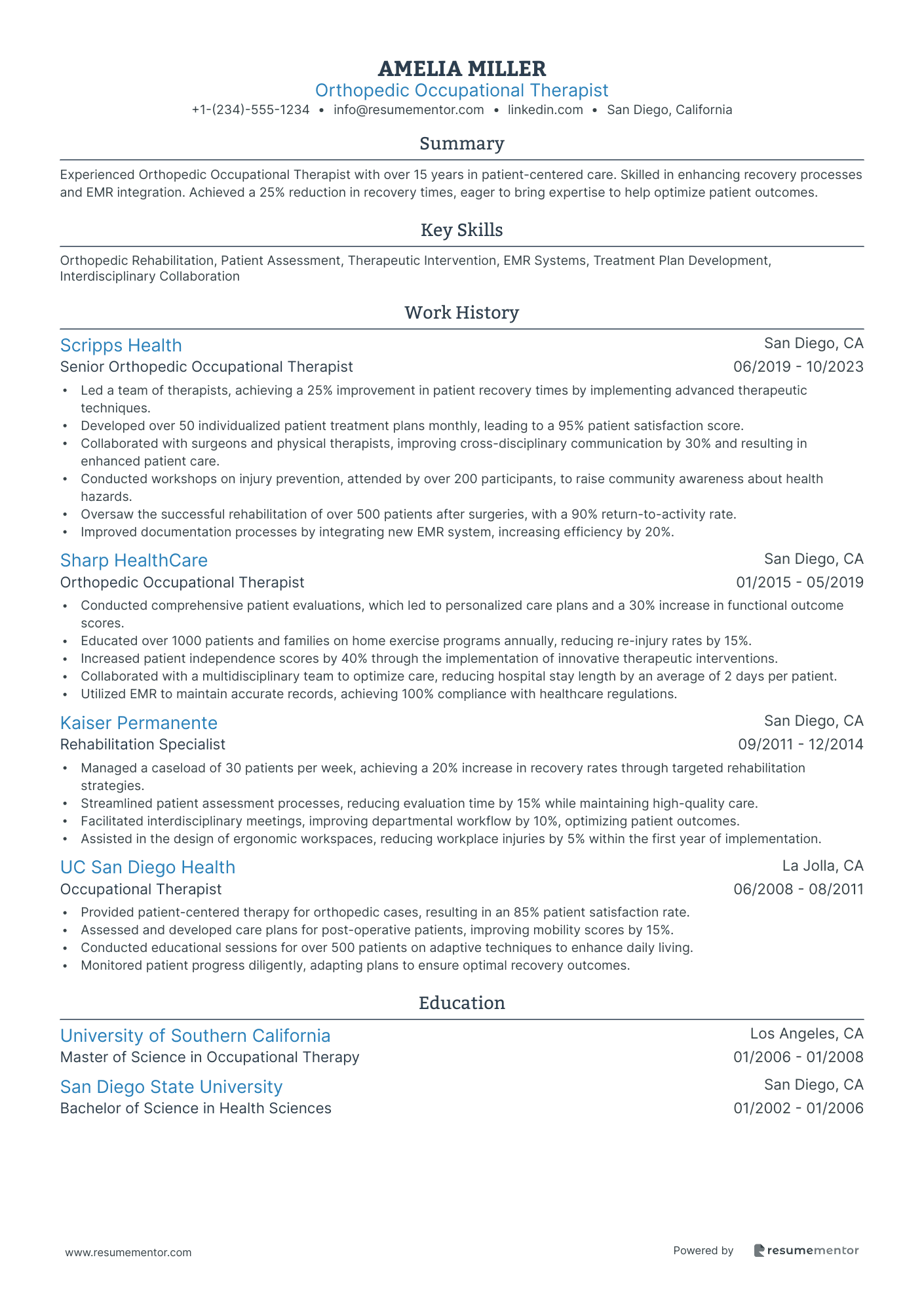 Orthopedic Occupational Therapist