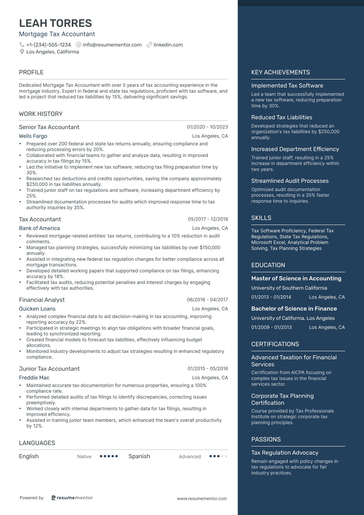 Mortgage Tax Accountant