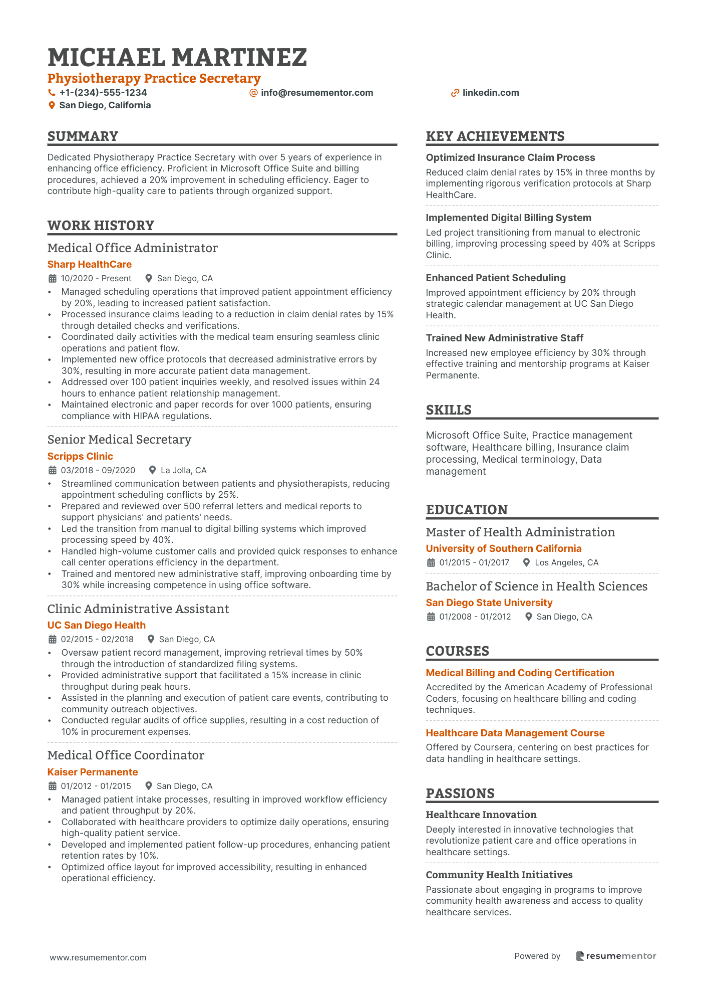 Physiotherapy Practice Secretary