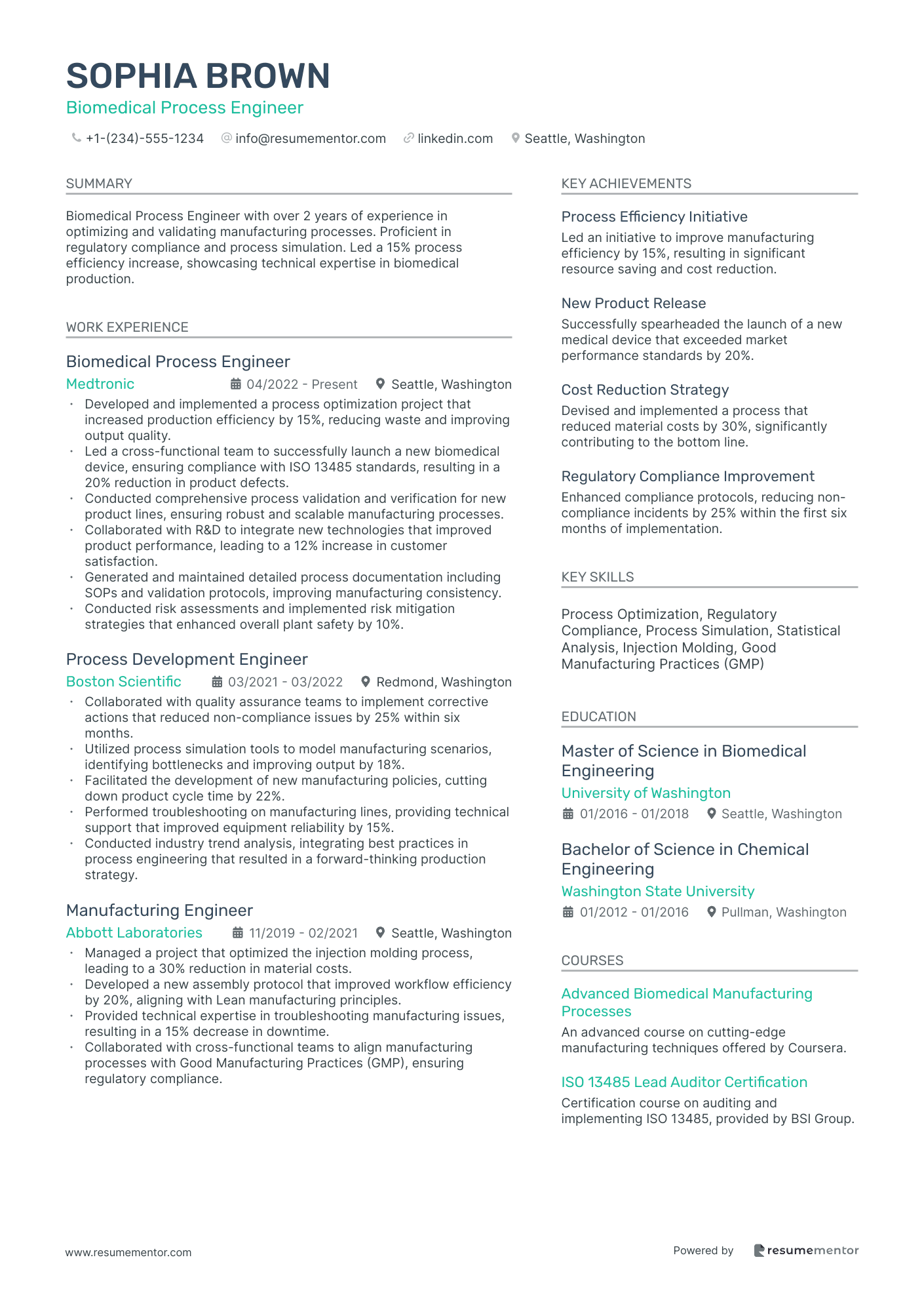 Biomedical Process Engineer