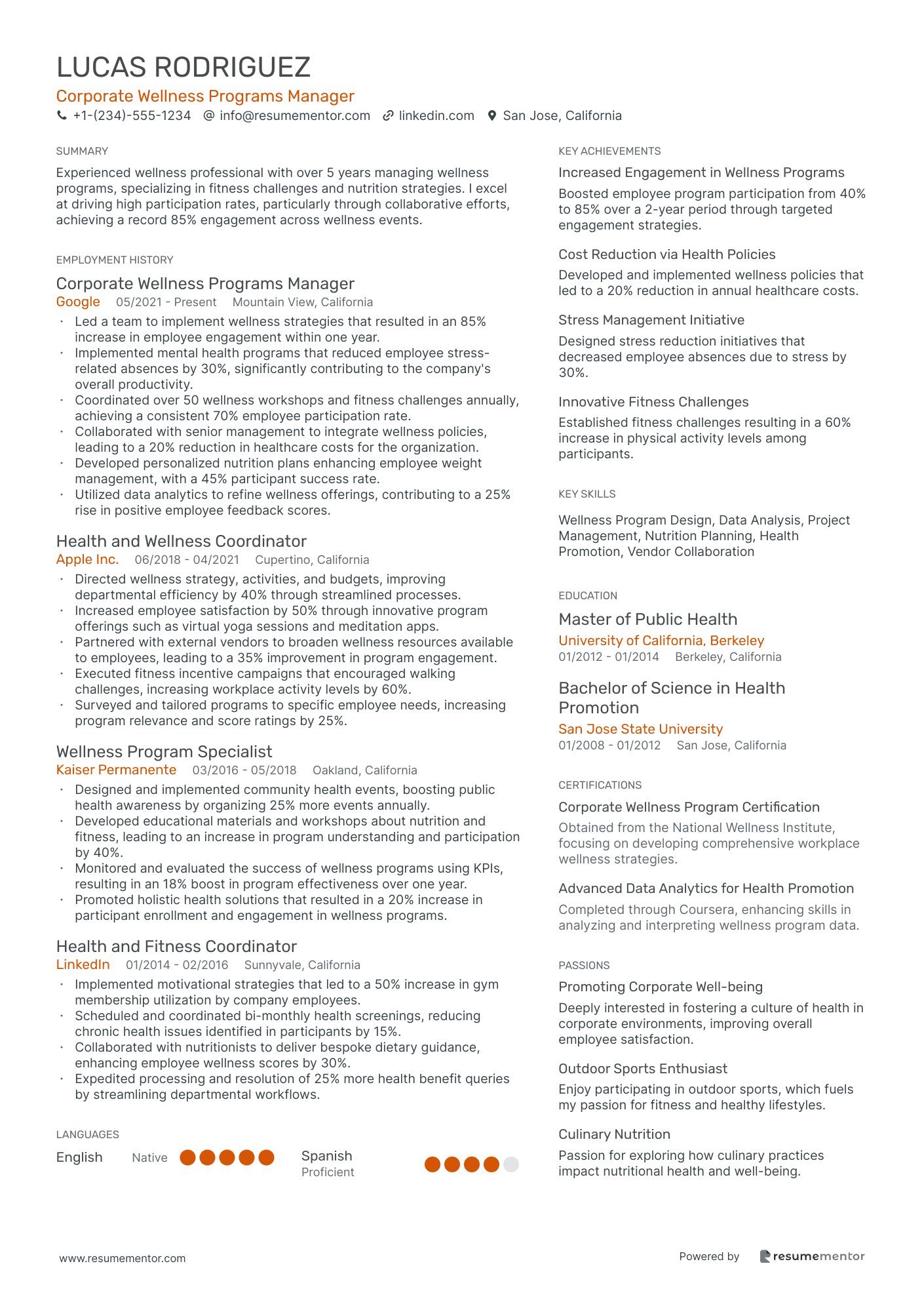 Corporate Wellness Programs Manager