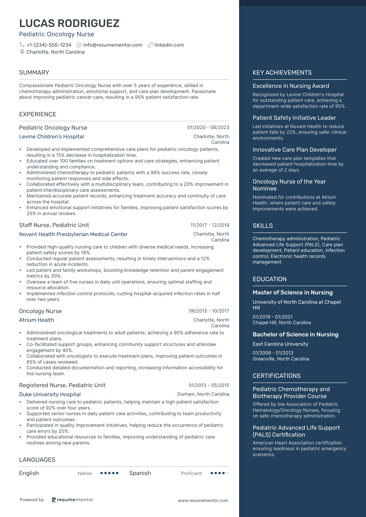 Pediatric Oncology Nurse