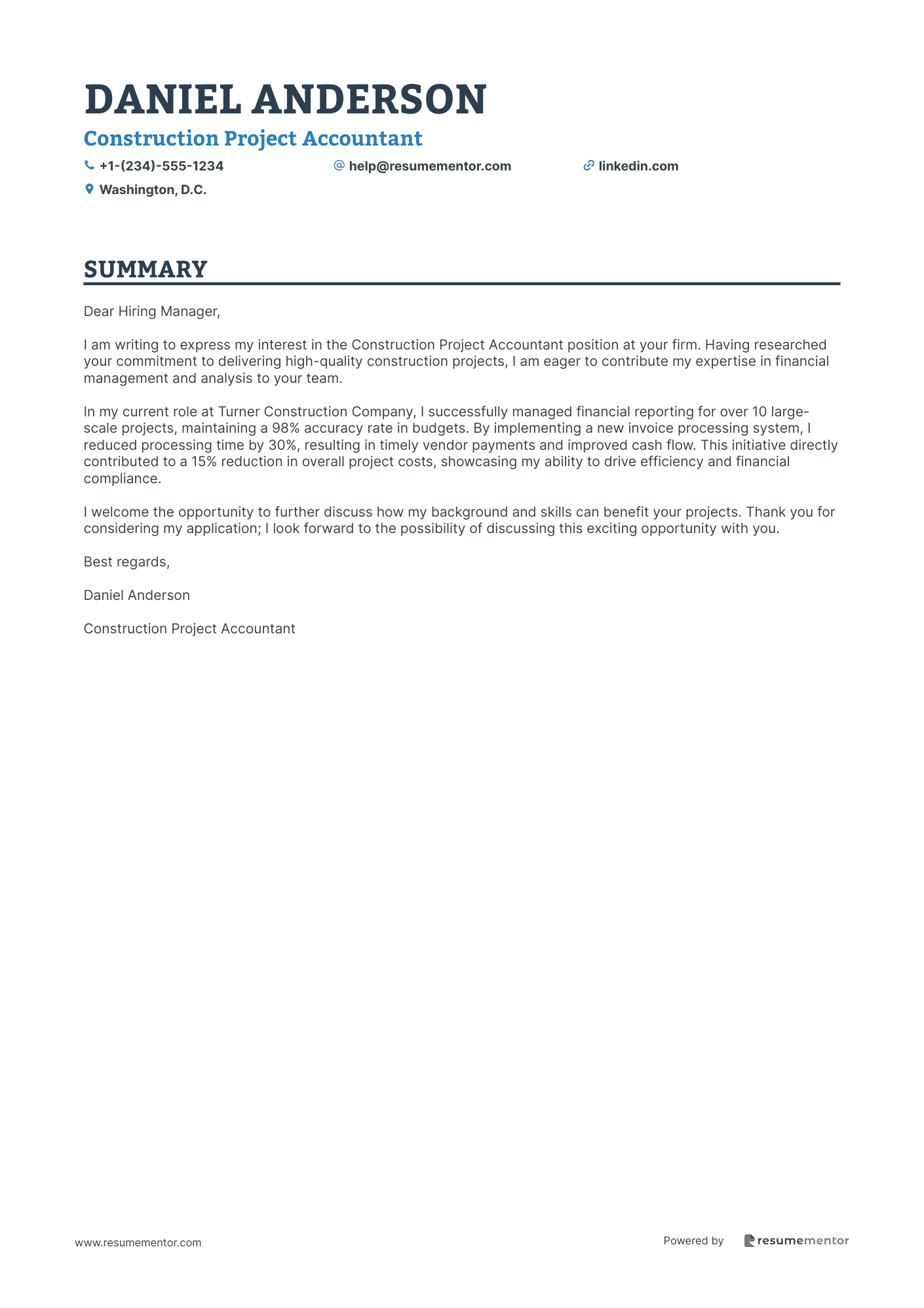 Construction Project Accountant